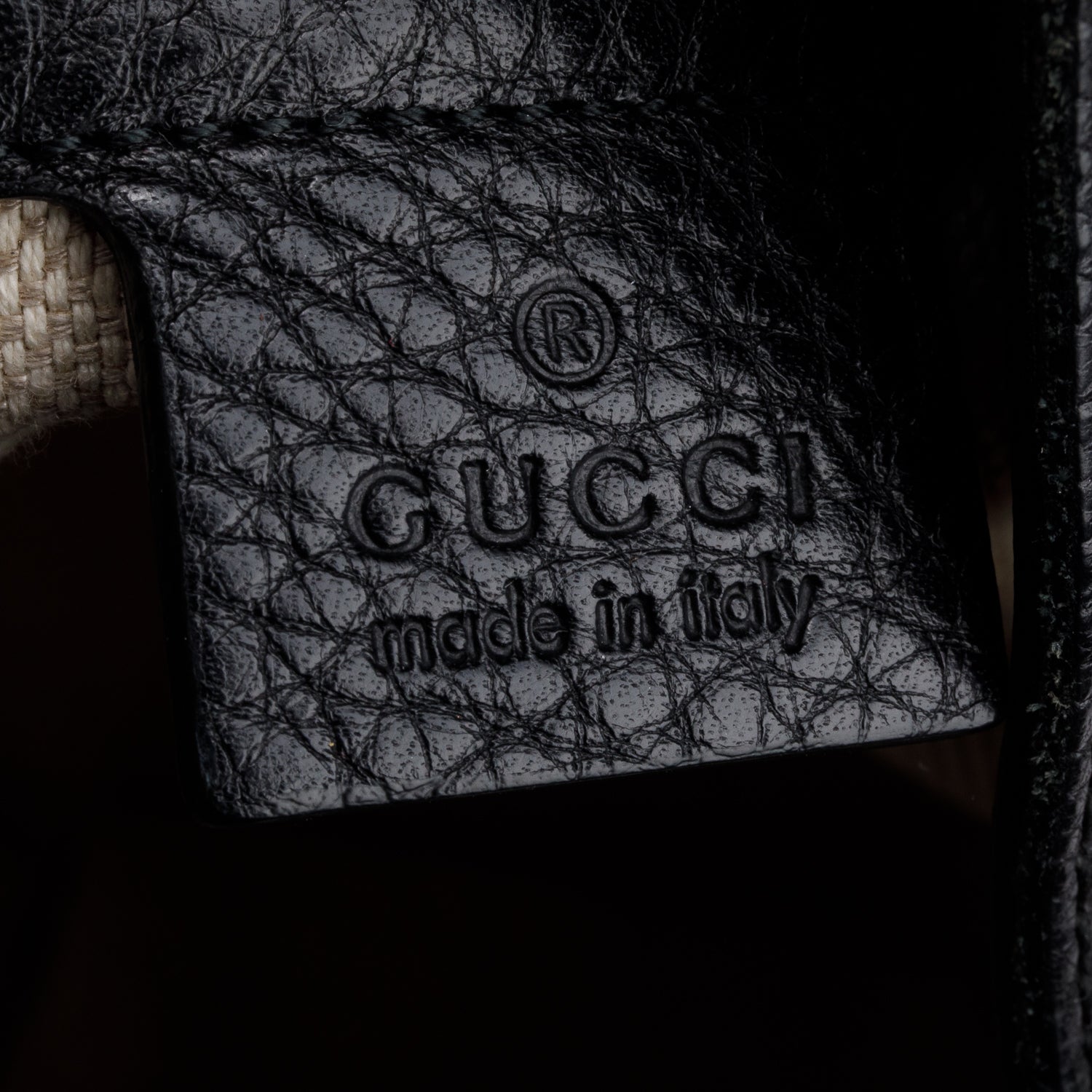 Gucci Black Grained Leather Medium Soho Chain Tote