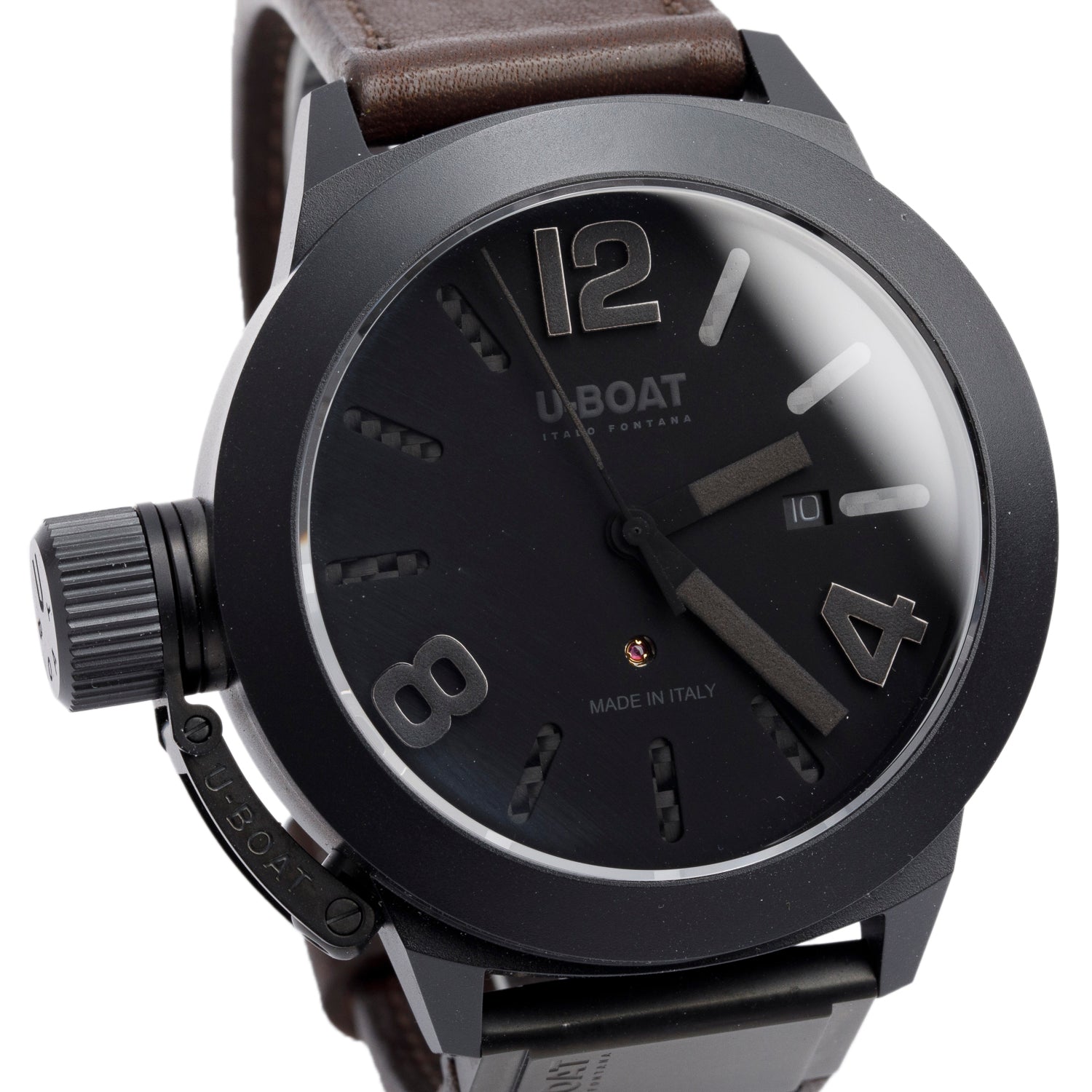 U-Boat Black Ceramic Classico 48 MM Automatic Watch Black Dial UB-7338 w/ Box & Papers