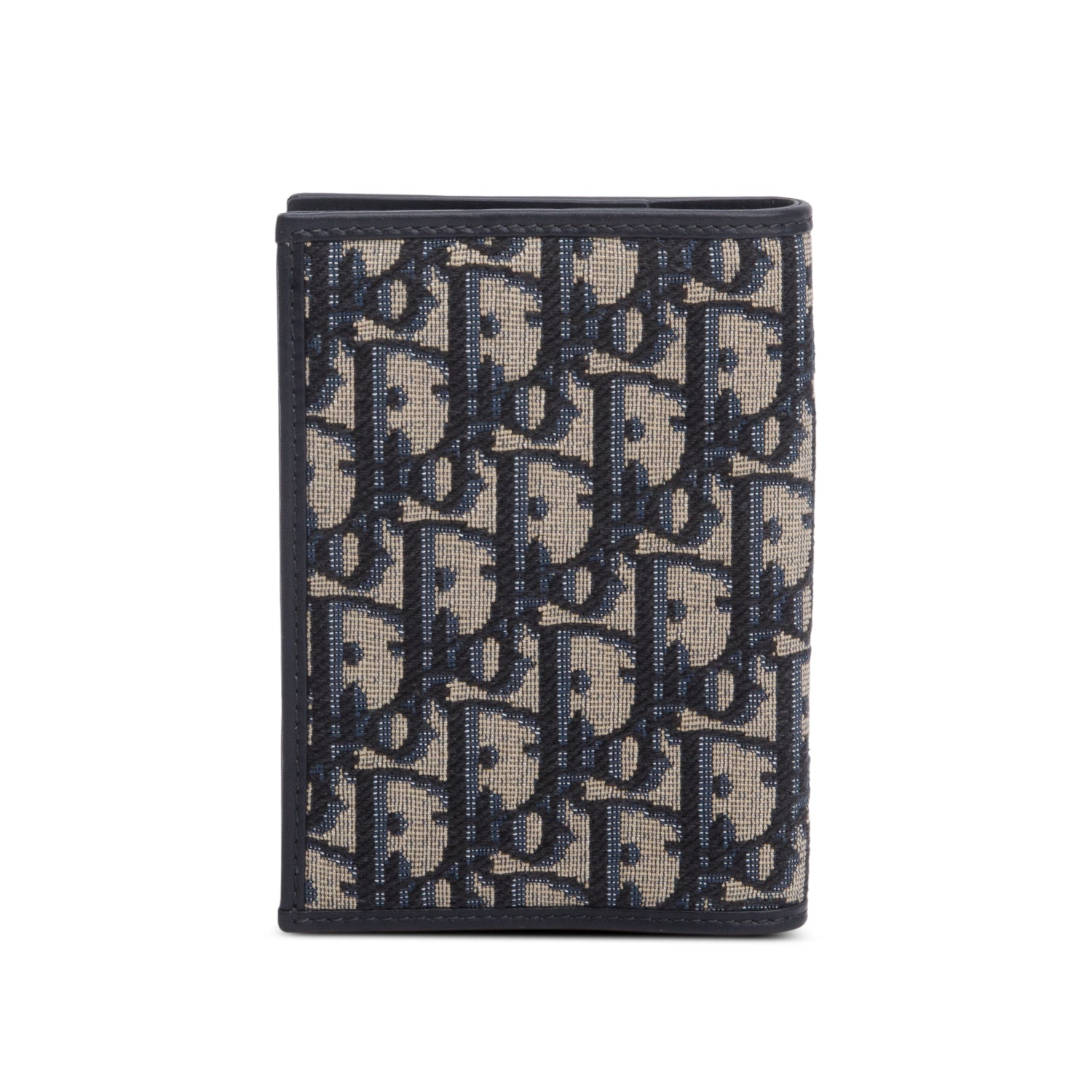 Christian 2024 Dior Navy Oblique Jacquard 30 Montaigne Passport Holder w/ Box