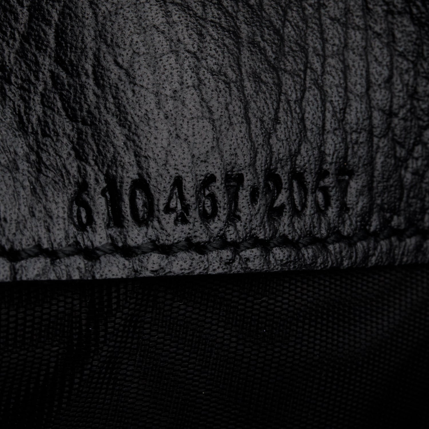 Gucci Black Grained Leather Interlocking GG Long Wallet W/ Box