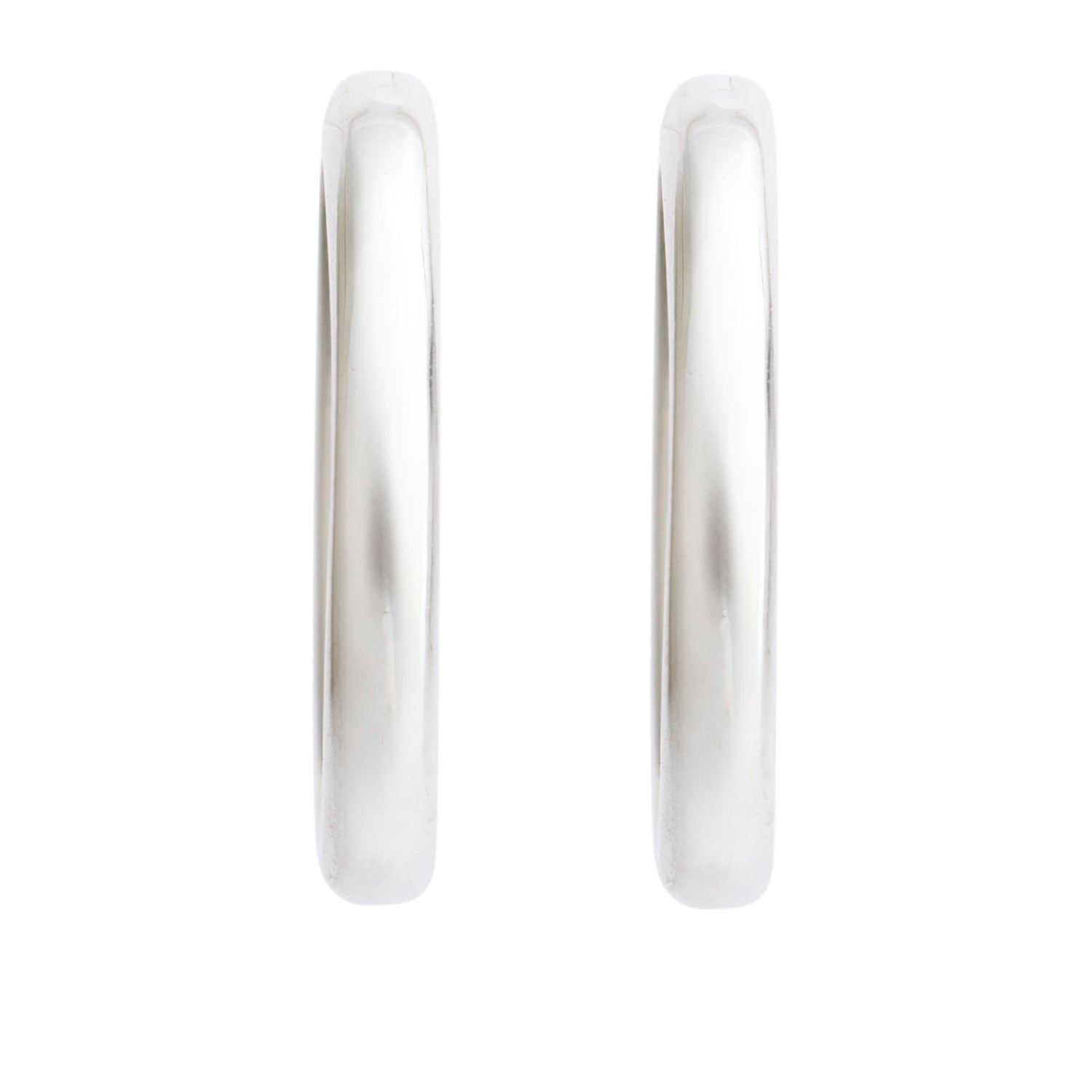 Tiffany & Co. Sterling Silver Small Cushion Square Hoop Earrings