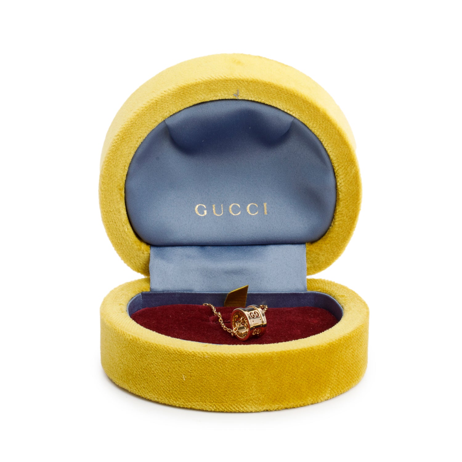 Gucci 18k Yellow Gold Icon Pendant Necklace w/ Box