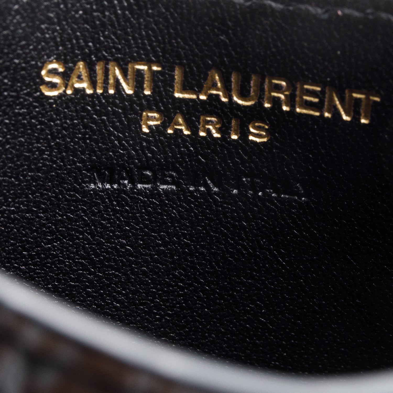 Saint Laurent Crocodile Embossed Leather Cassandre Card Holder w/ Box