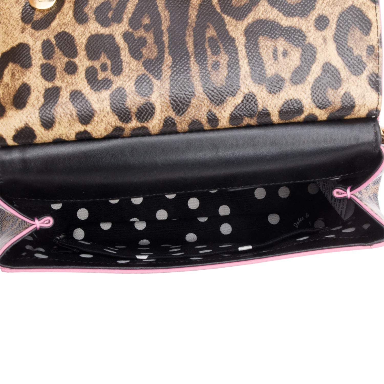 Dolce & Gabbana Dauphine Leopard Print Small Miss Sicily Satchel w/ Strap