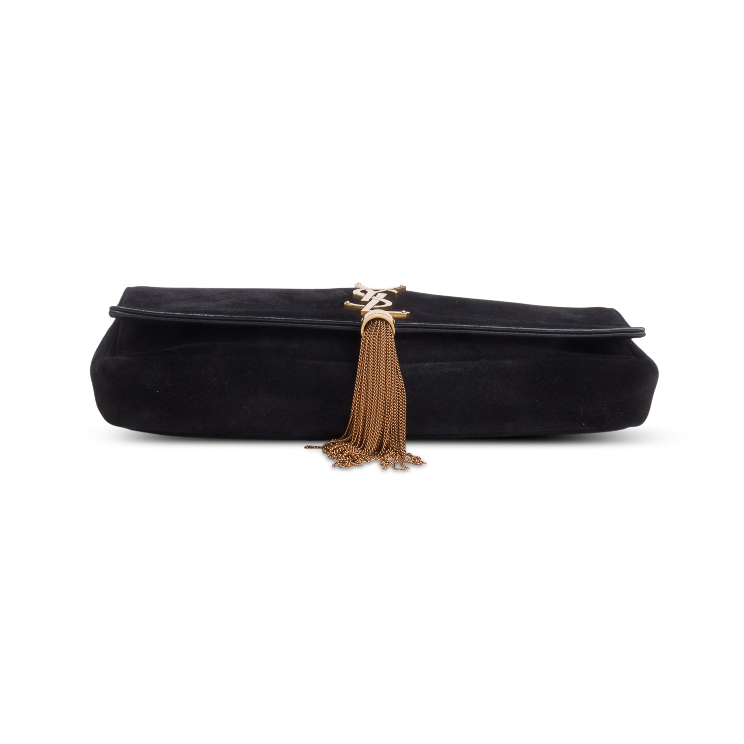 Saint Laurent 2020 Black Suede Kate Tassel 99 Baguette Bag w/ Strap