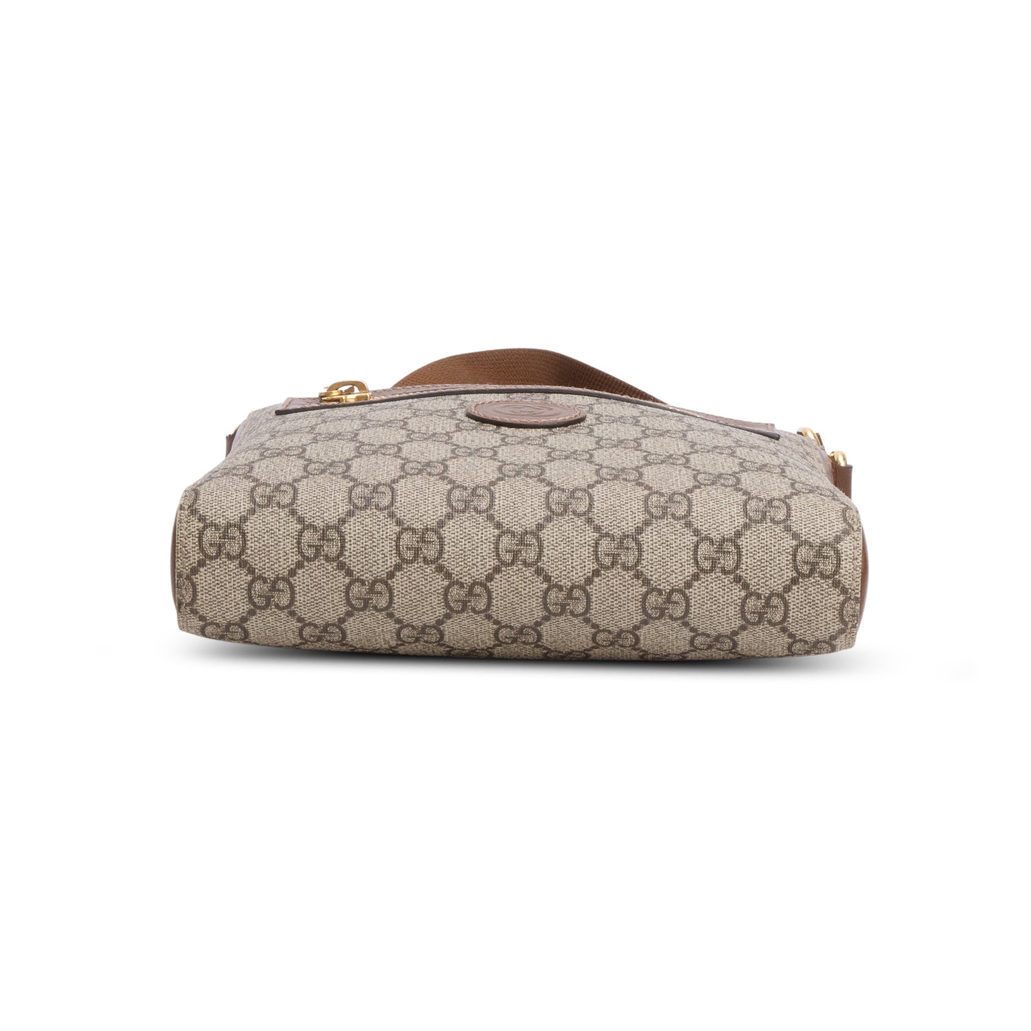 Gucci GG Supreme Monogram Azalea Calfskin Retro Interlocking G Messenger Bag