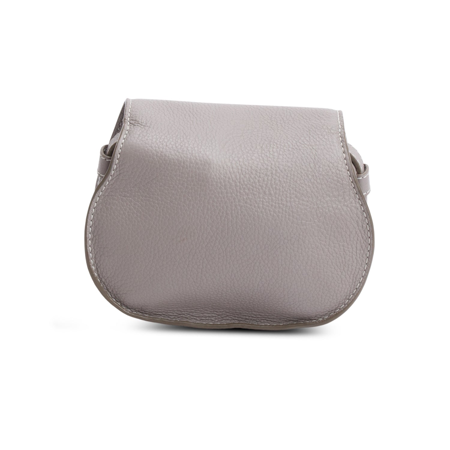 Chloe Grey Calfskin Mini Marcie Round Crossbody Bag