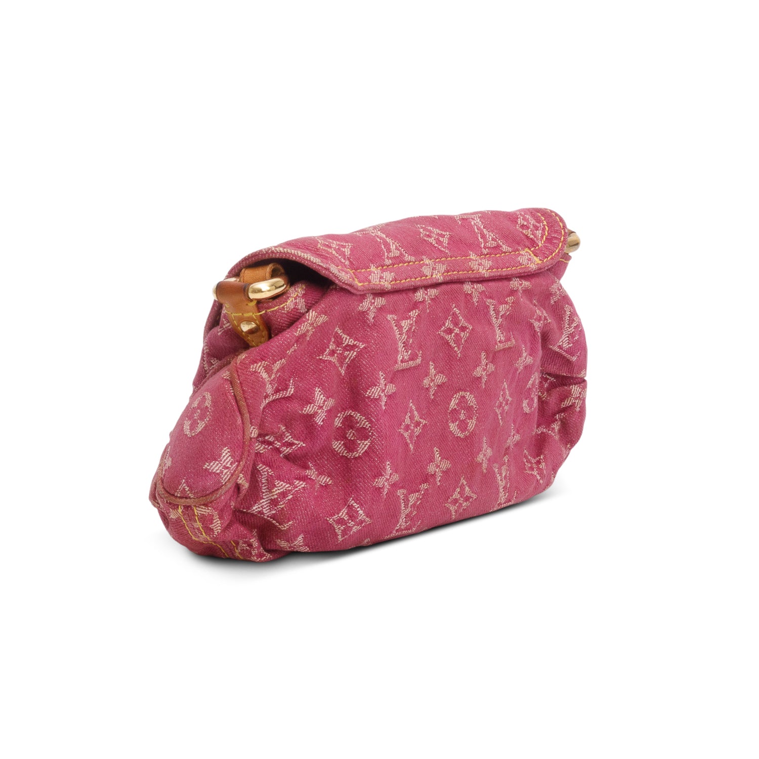 Louis Vuitton Pink Monogram Denim Mini Pleaty