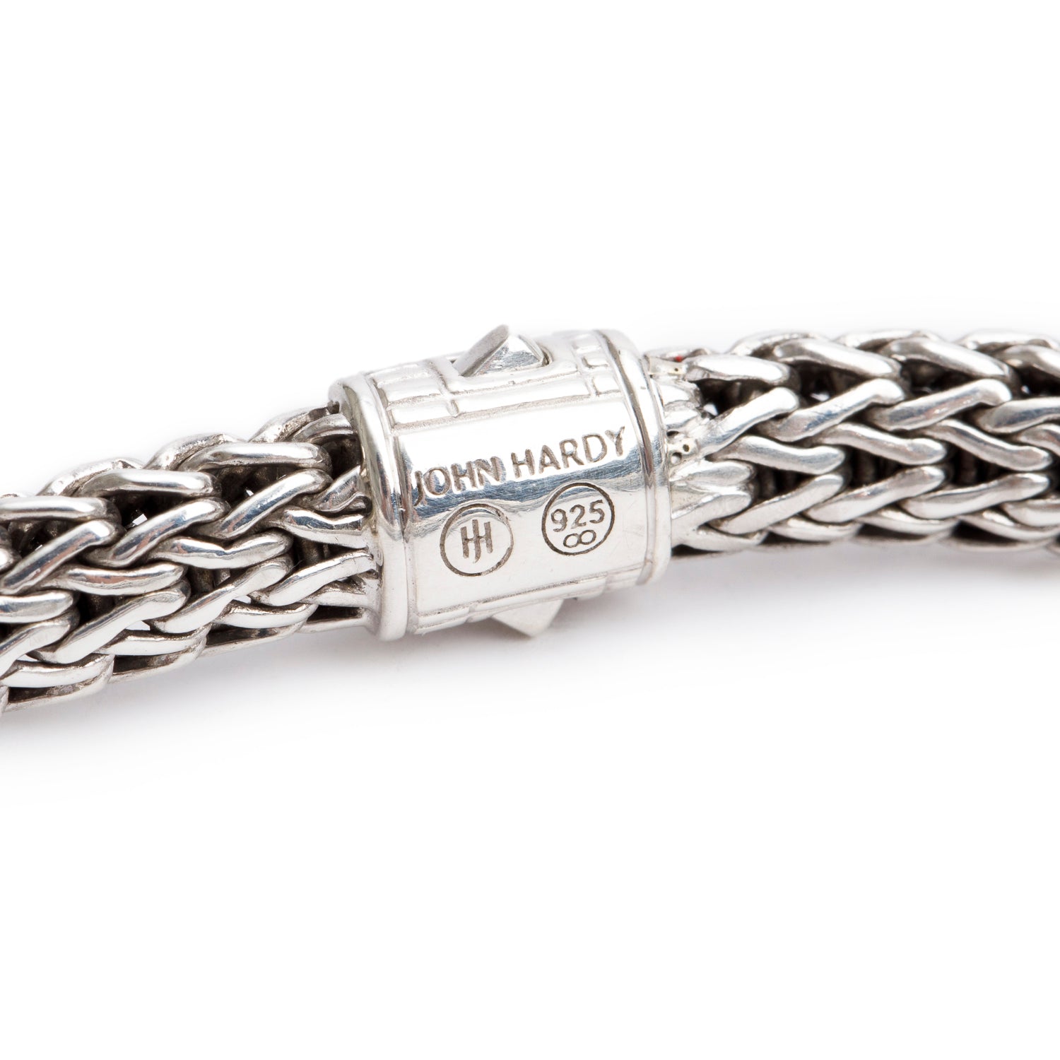 John Hardy Sterling Silver 6.5 MM Classic Chain Bracelet with Black Sapphire