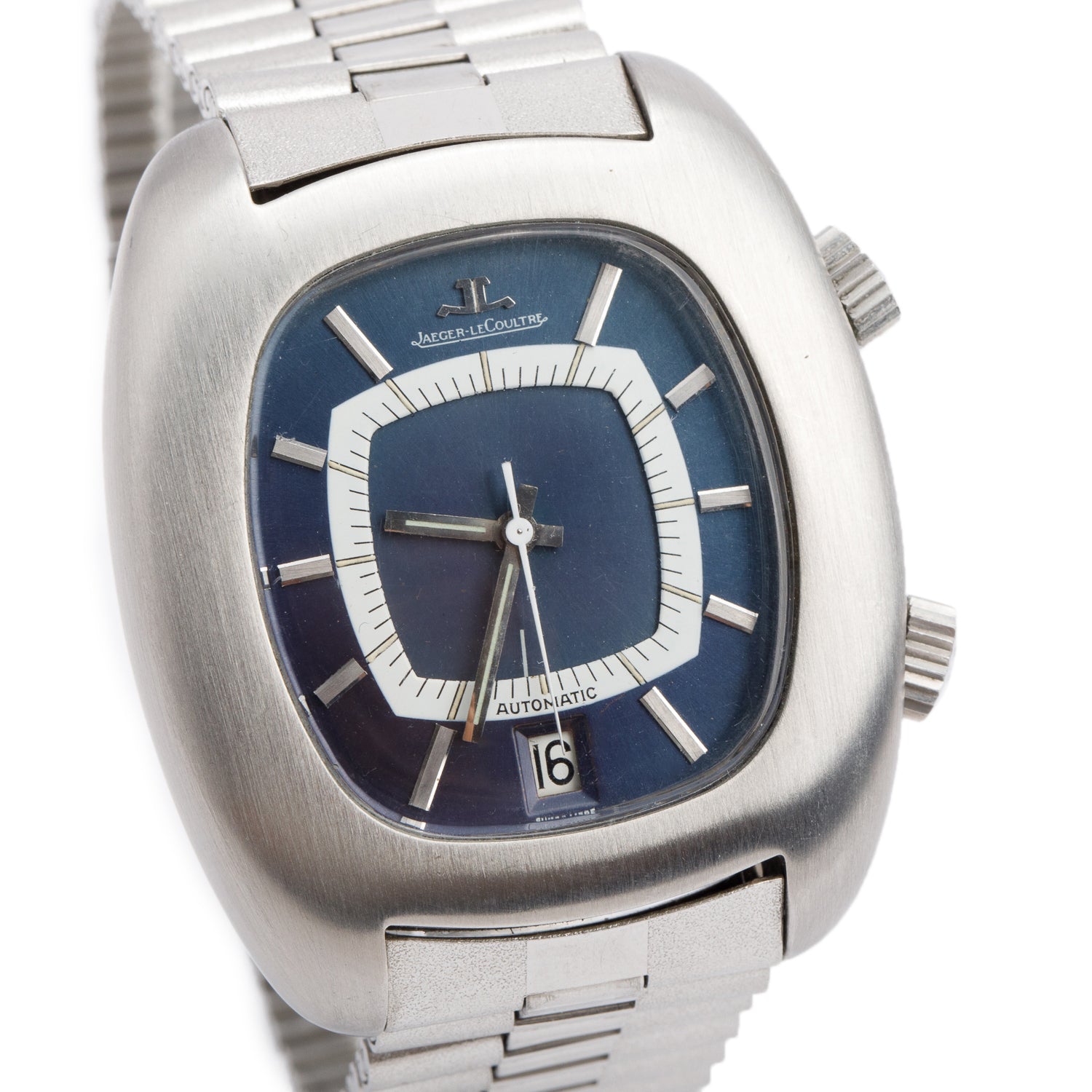 Jaeger LeCoultre Vintage Stainless Steel Memovox Alarm 38 MM Automatic Watch E872