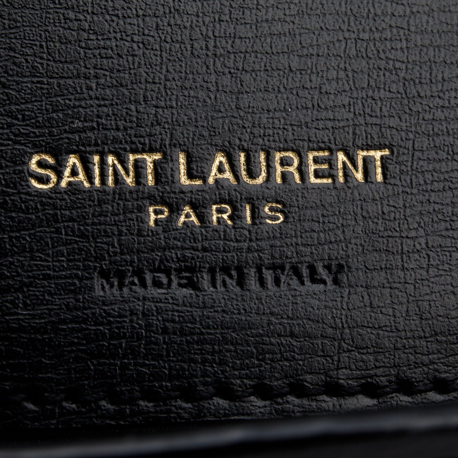 Saint Laurent 2022 Black Calfskin Leather Cassandre Phone Holder w/ Box