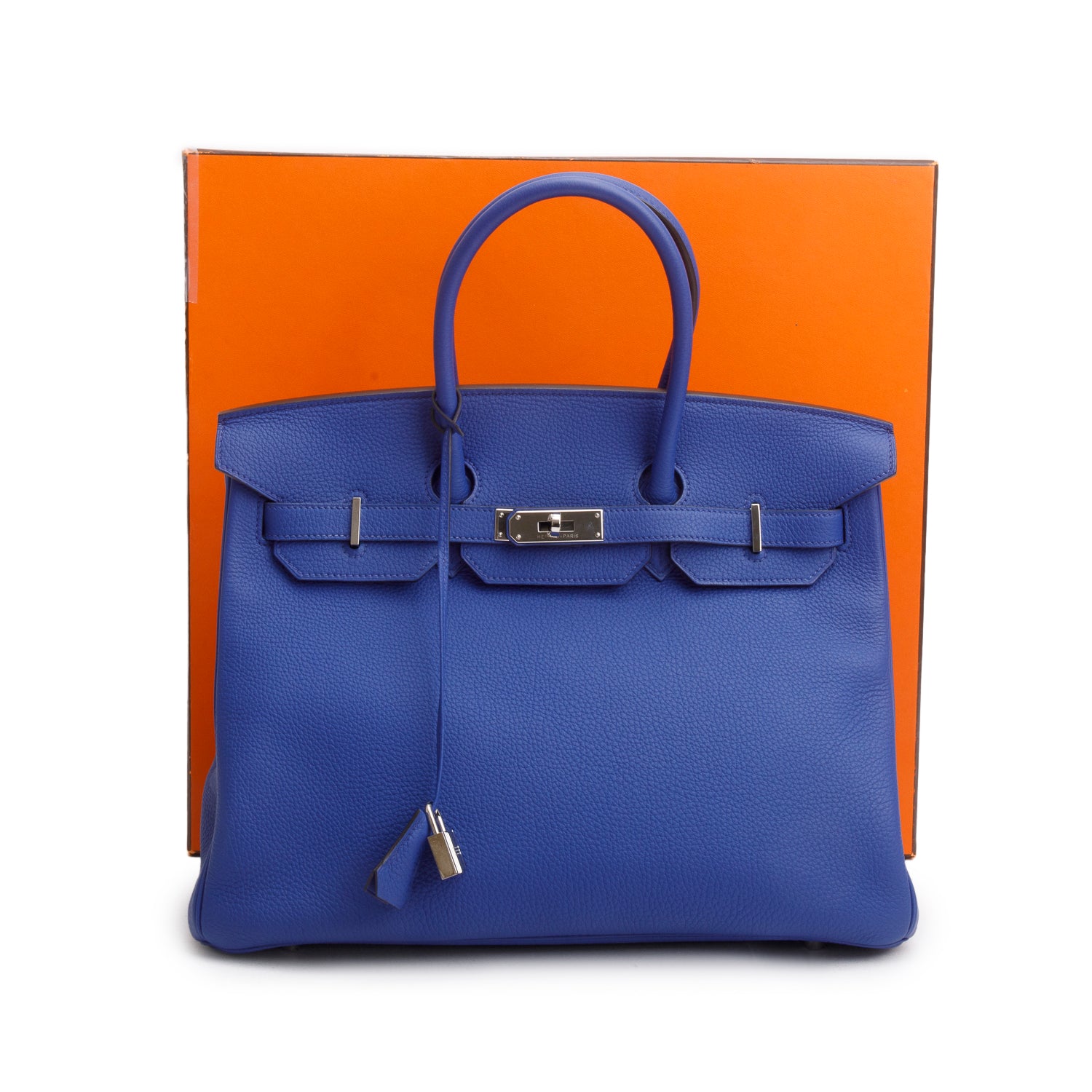 Hermes Blue Electrique Togo Birkin 35 w/ Box