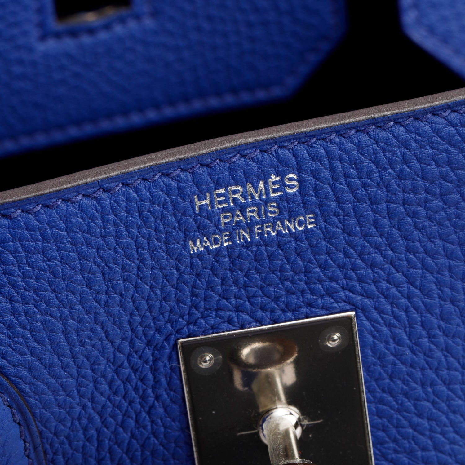 Hermes Blue Electrique Togo Birkin 35 w/ Box