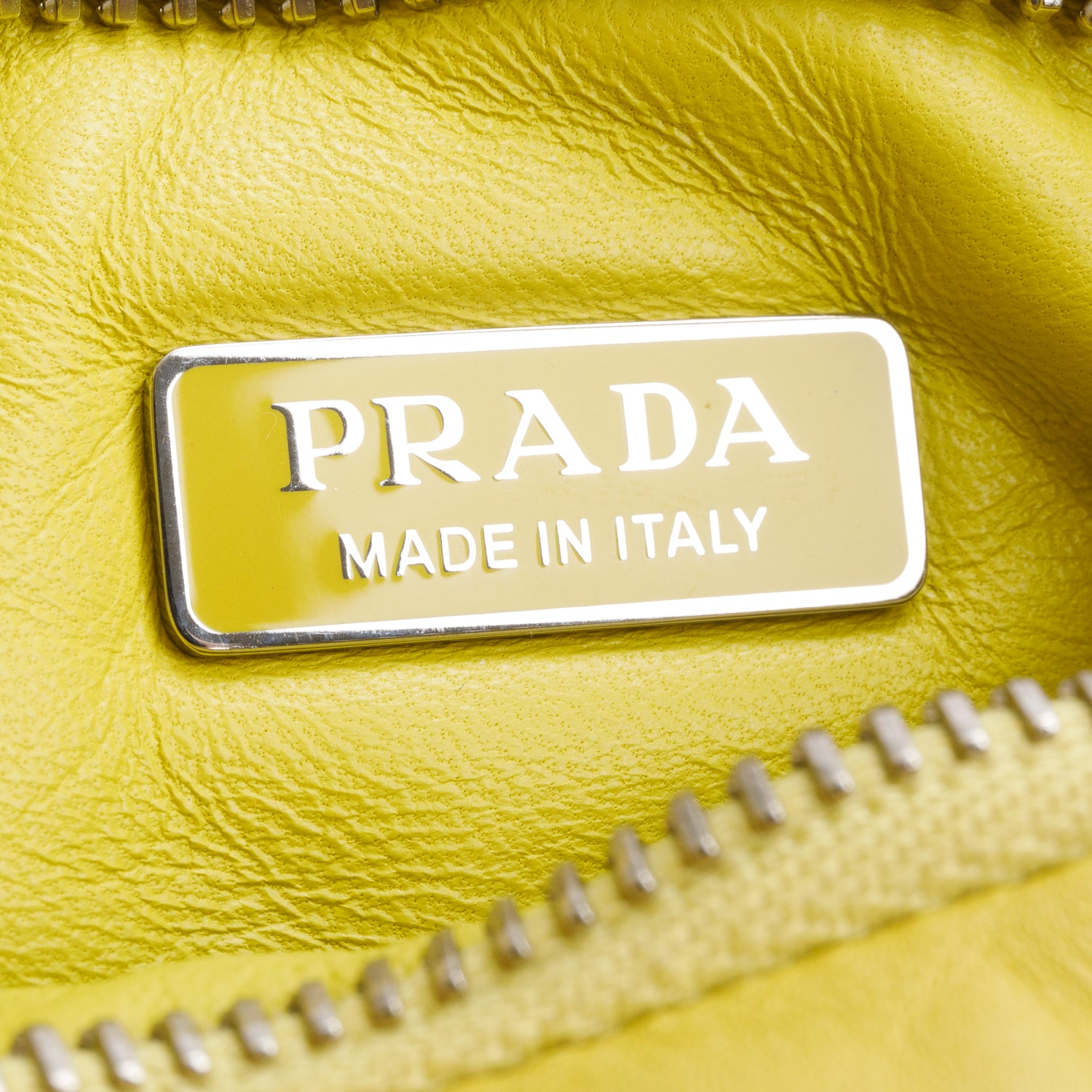 Prada Yellow Nappa Soft Padded Mini Bag w/ Strap