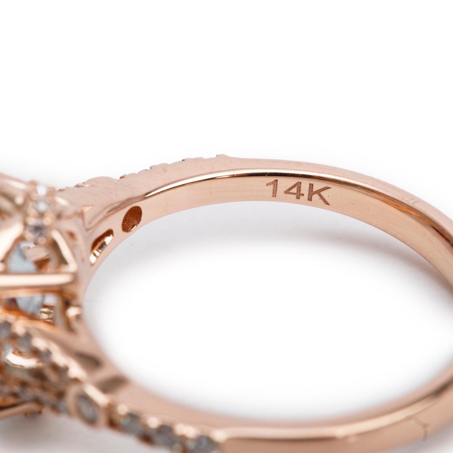 Effy 14k Rose Gold Aquamarine & Diamond Ring, Size 7 w/ Box