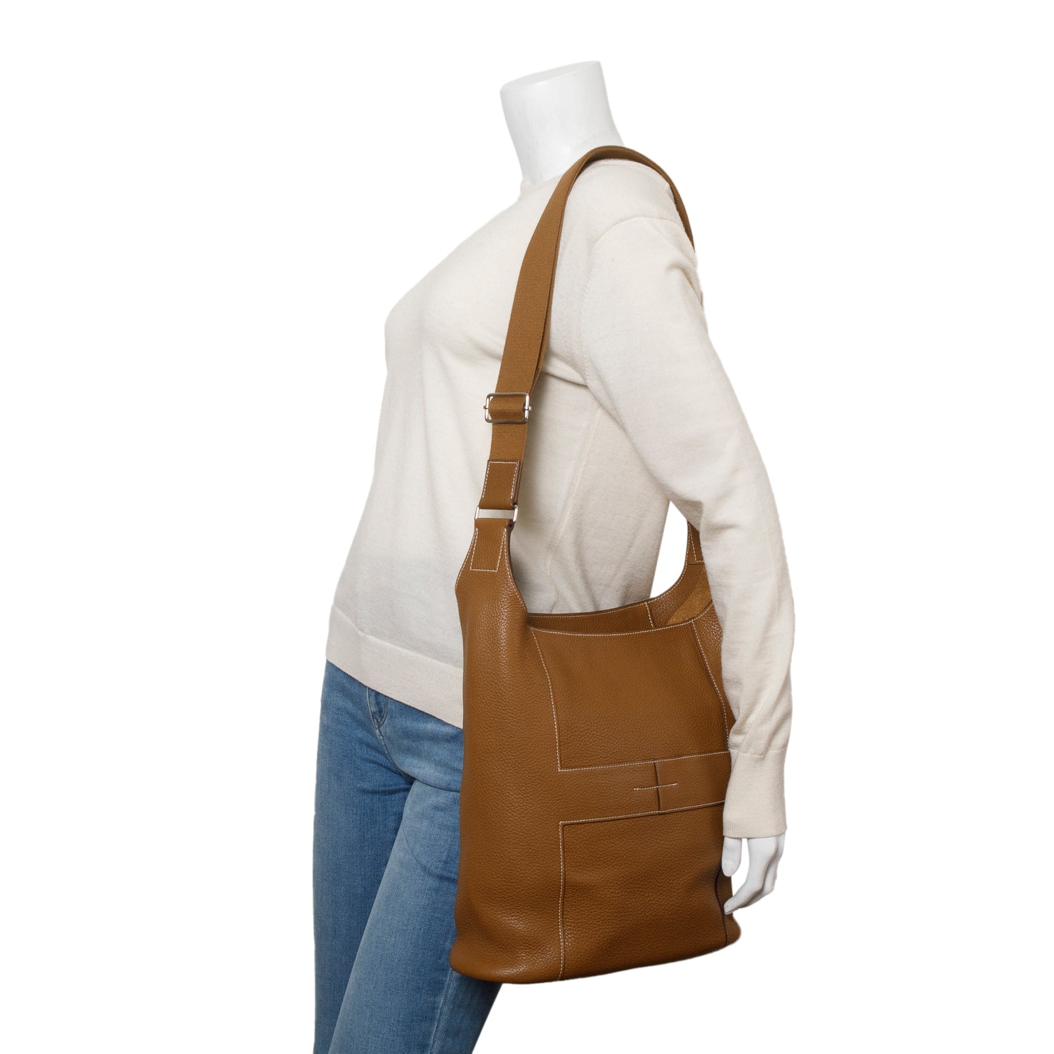Hermes Gold Taurillon Clemence Sac Good News GM