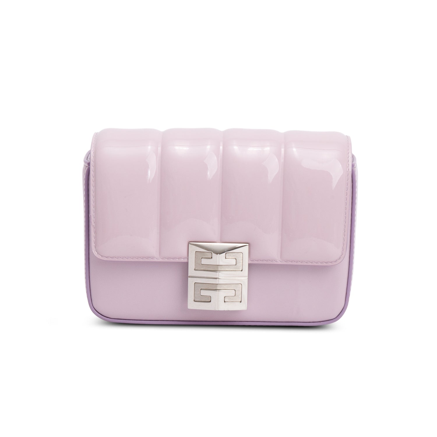Givenchy Purple Patent Leather Small 4G Crossbody Bag w/ Strap