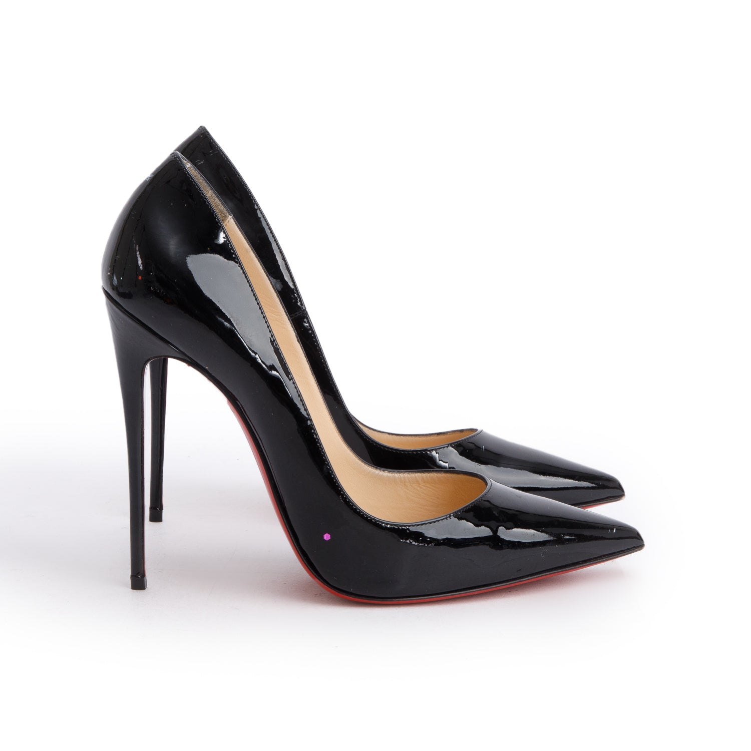 Christian Louboutin Black Patent Leather So Kate 120 Pumps, Size 41.5