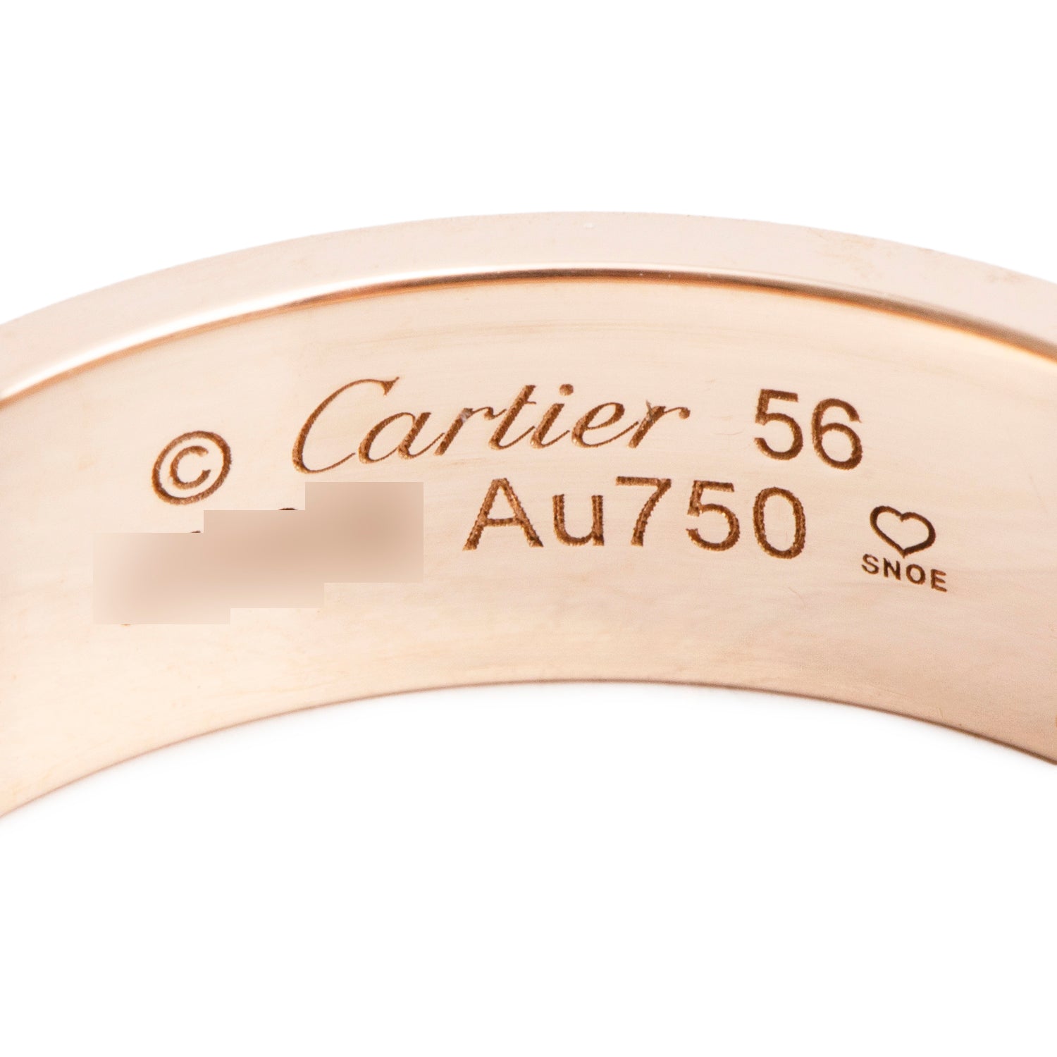 Cartier 2022 18k Rose Gold 5.5 MM Love Ring, Size 56 7.75 w/ Box & Certificate