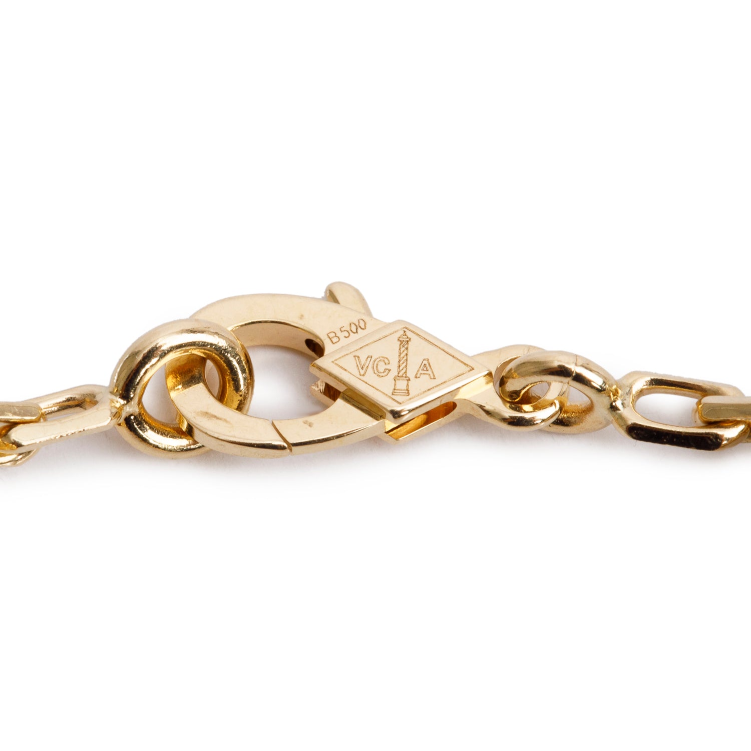 Van Cleef & Arpels 2025 18k Yellow Gold Vintage Alhambra 5 Motif Bracelet w/ Box & Certificate