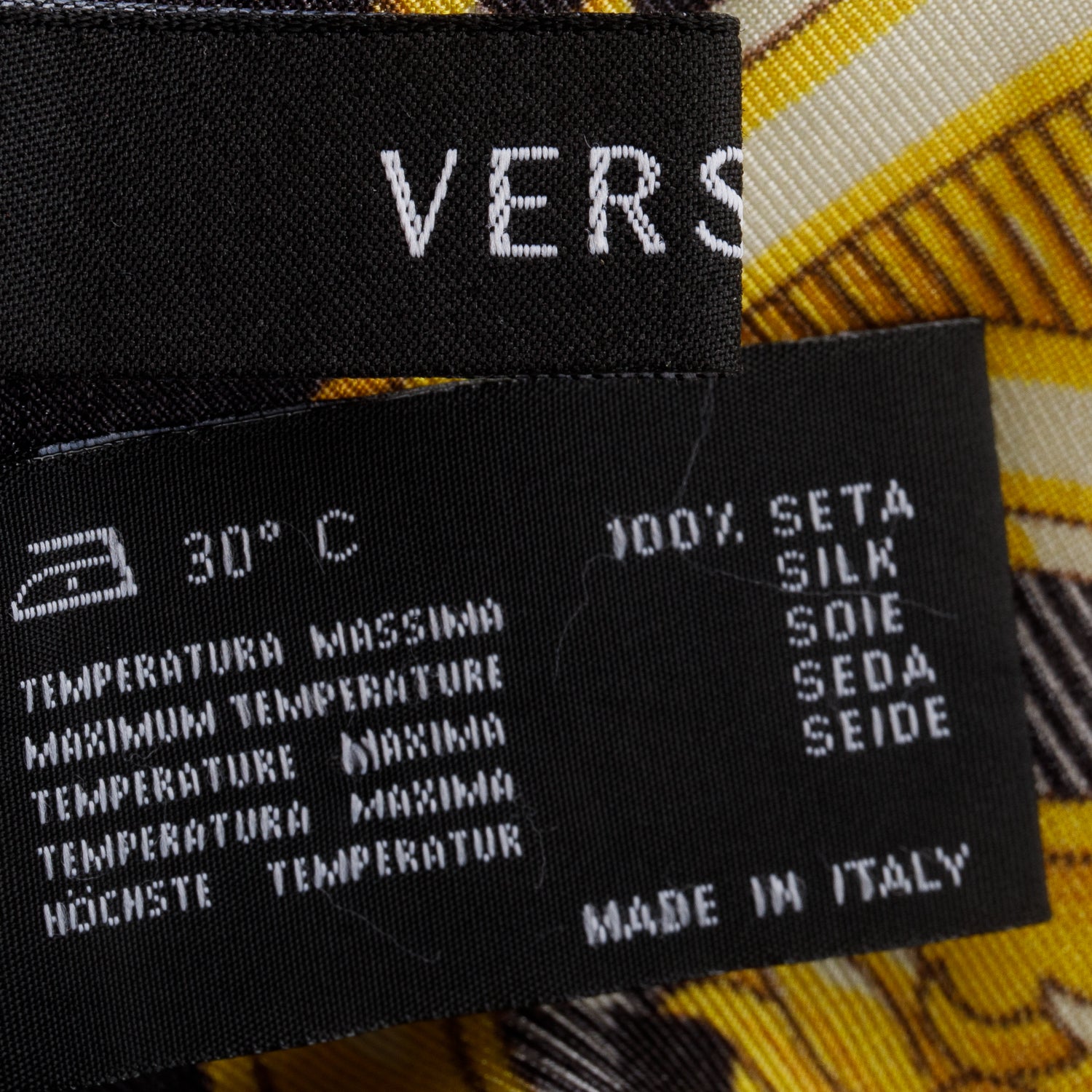 Versace Black/Multicolor Barocco Foulard 90