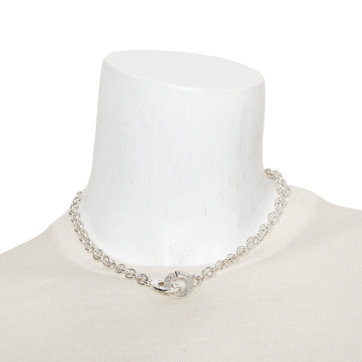 Tiffany & Co. Sterling Silver 1837 Interlocking Circle Link Necklace