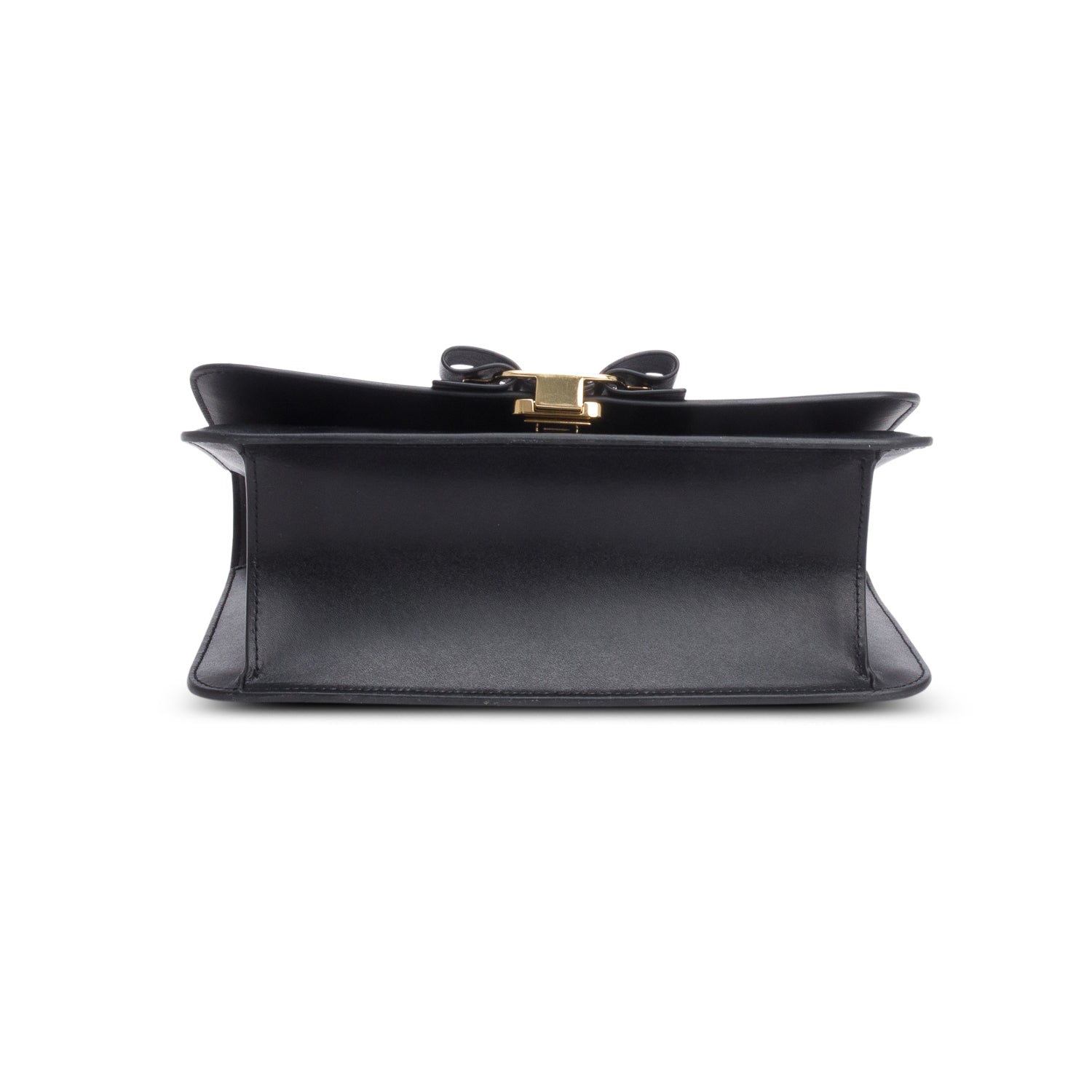 Ferragamo Black Leather Vara RW Bow Crossbody Bag