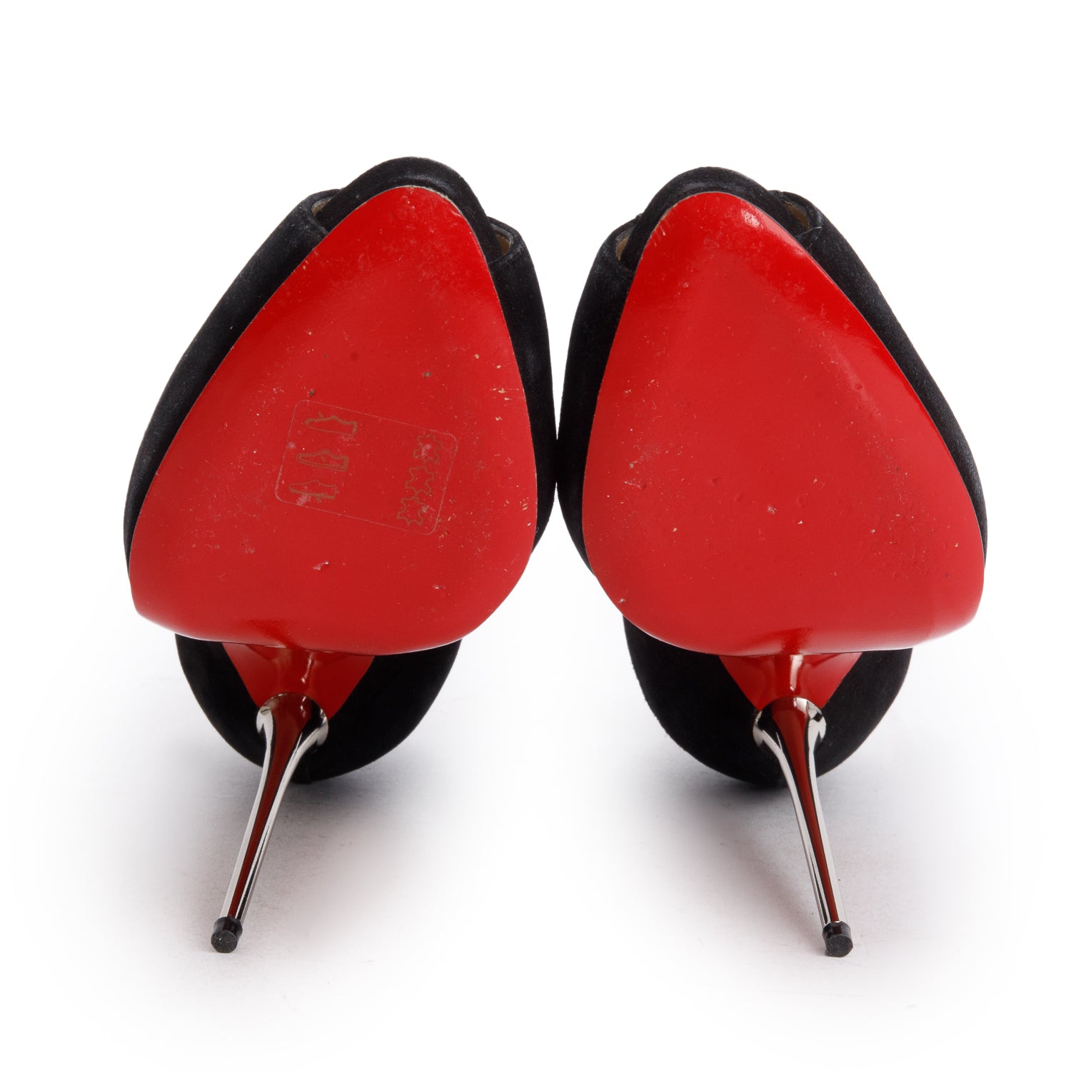 Christian Louboutin Black Suede Zipito 120 Booties