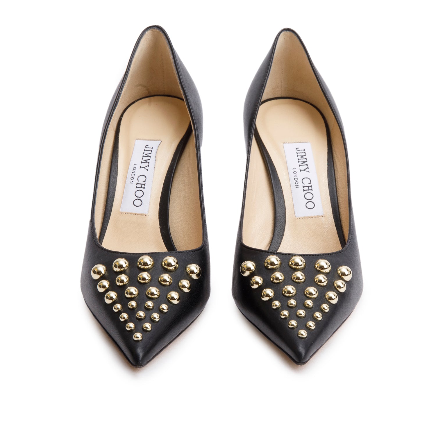 Jimmy Choo Black Leather Romy 60 Heels, Size 36 w/ Box