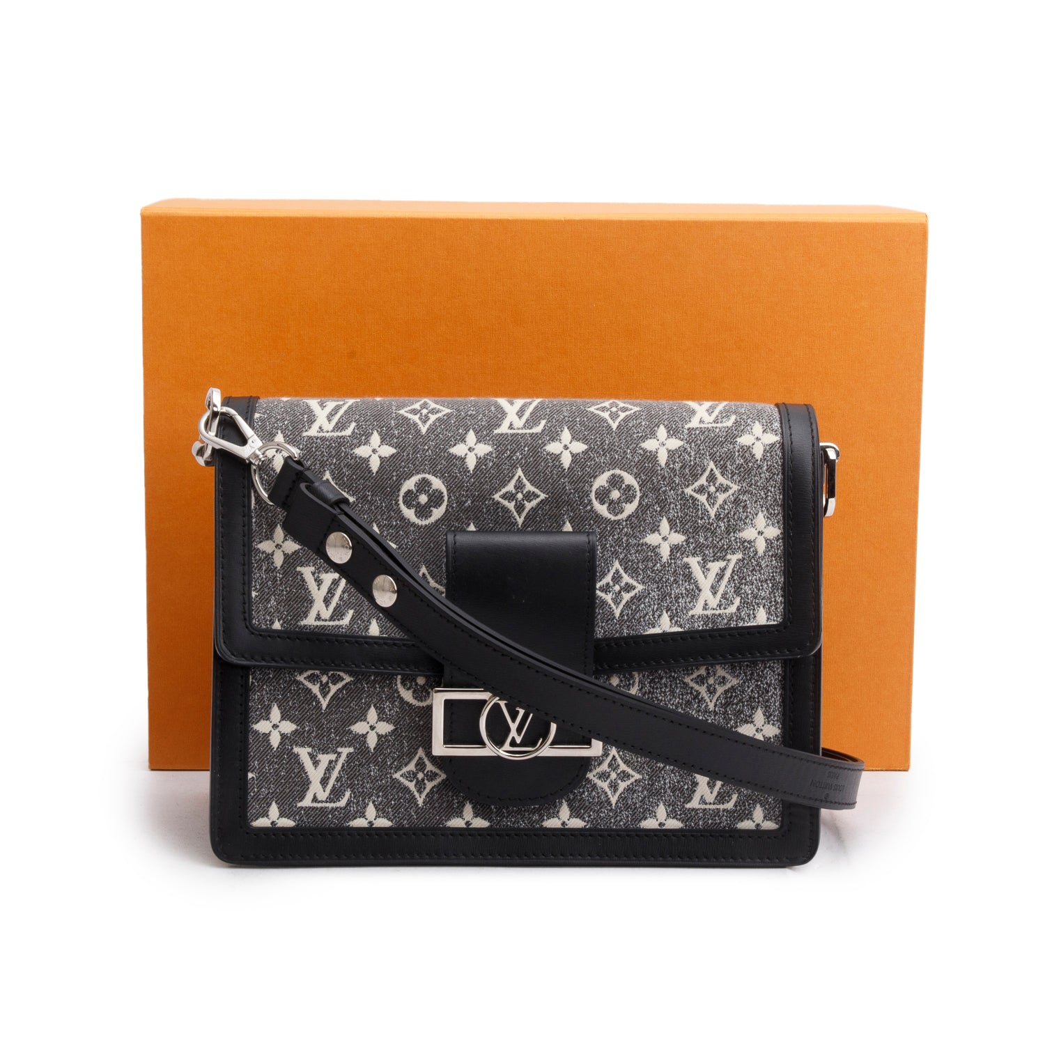 Louis Vuitton 2022 Denim Monogram Jacquard Dauphine MM w/ Box, Straps & Receipt