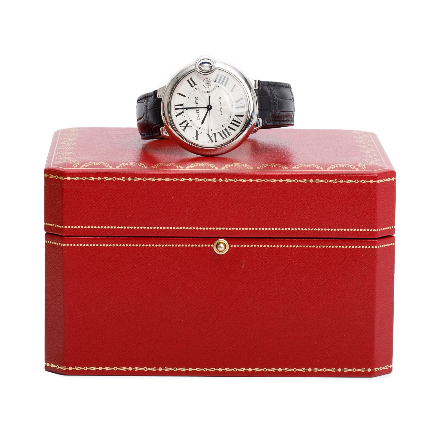 Cartier Stainless Steel Ballon Bleu de Cartier 42 MM Automatic Watch 3765 w/ Box