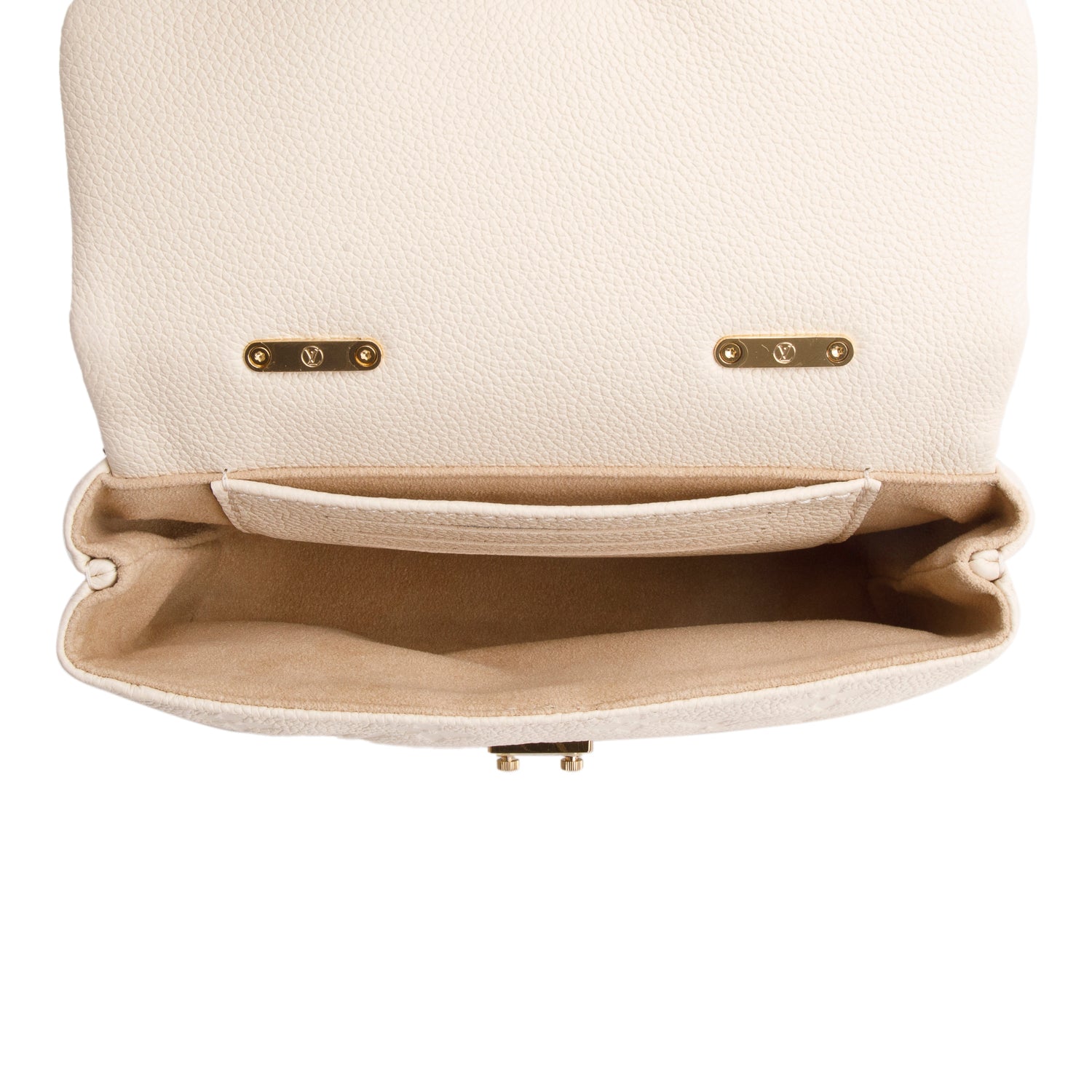 Louis Vuitton 2025 Creme Monogram Empreinte Leather Nano Madeleine w/ Straps, Box & Receipt
