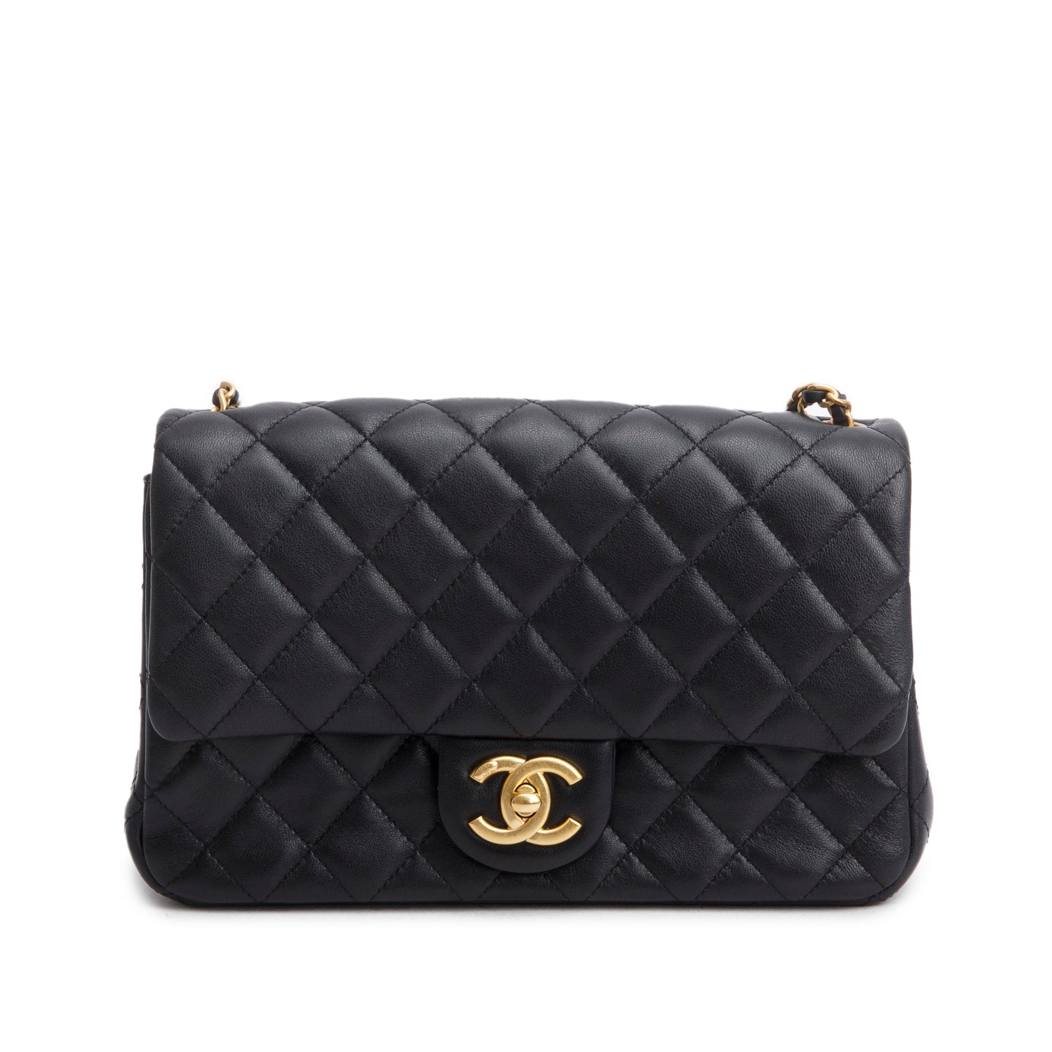 Chanel 2025 Black Lambskin Classic Flap w/ Box & Receipt