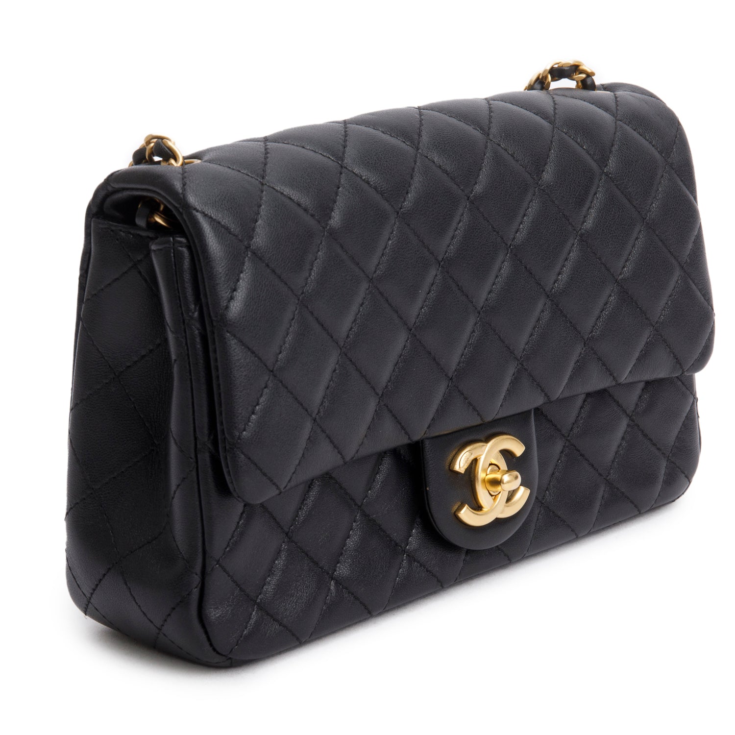 Chanel 2025 Black Lambskin Classic Flap w/ Box & Receipt
