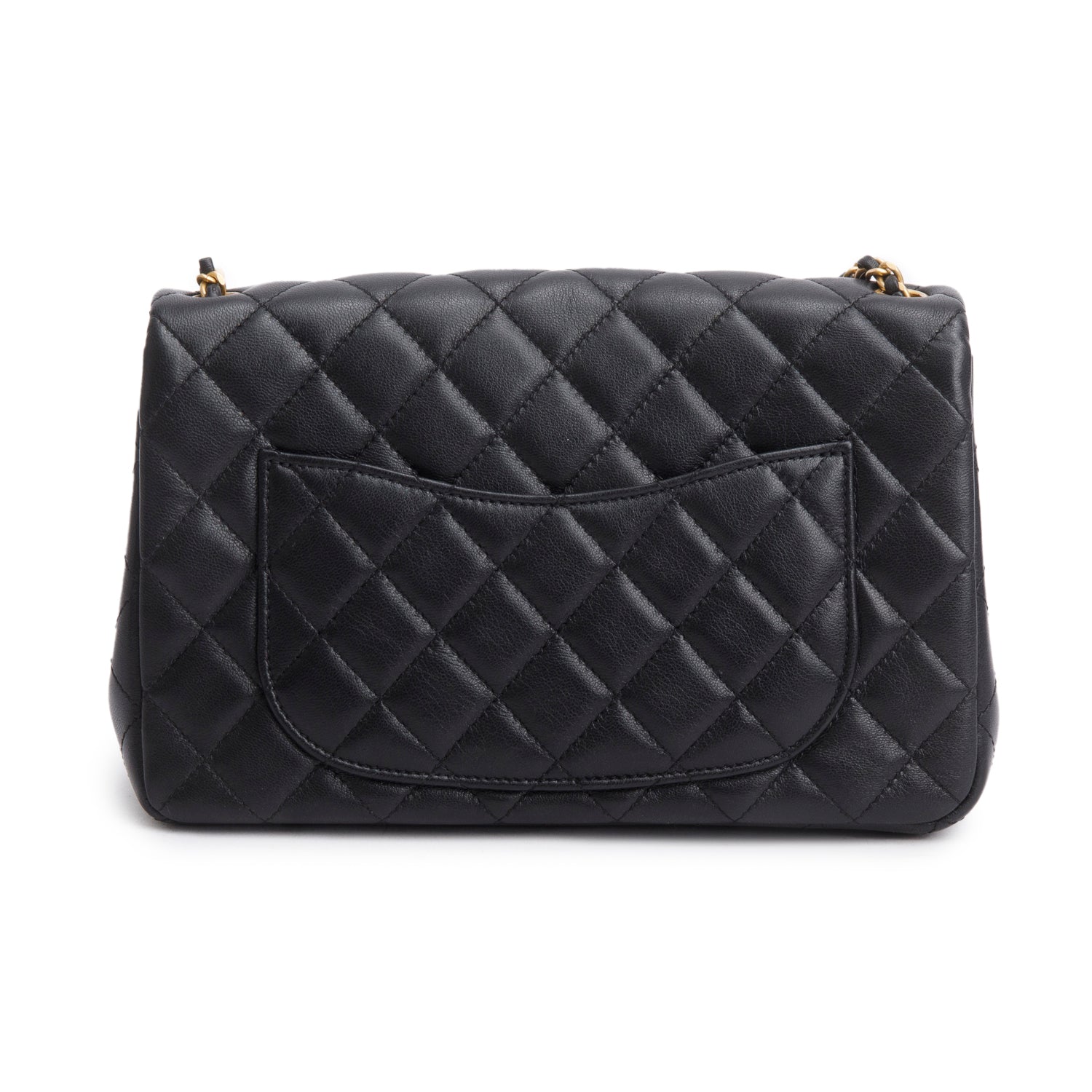 Chanel 2025 Black Lambskin Classic Flap w/ Box & Receipt