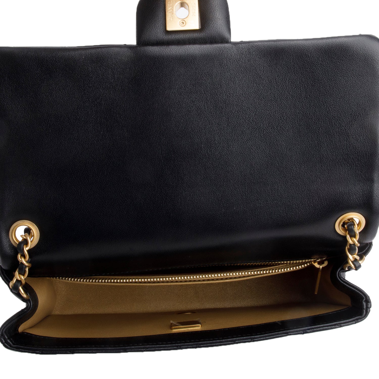 Chanel 2025 Black Lambskin Classic Flap w/ Box & Receipt