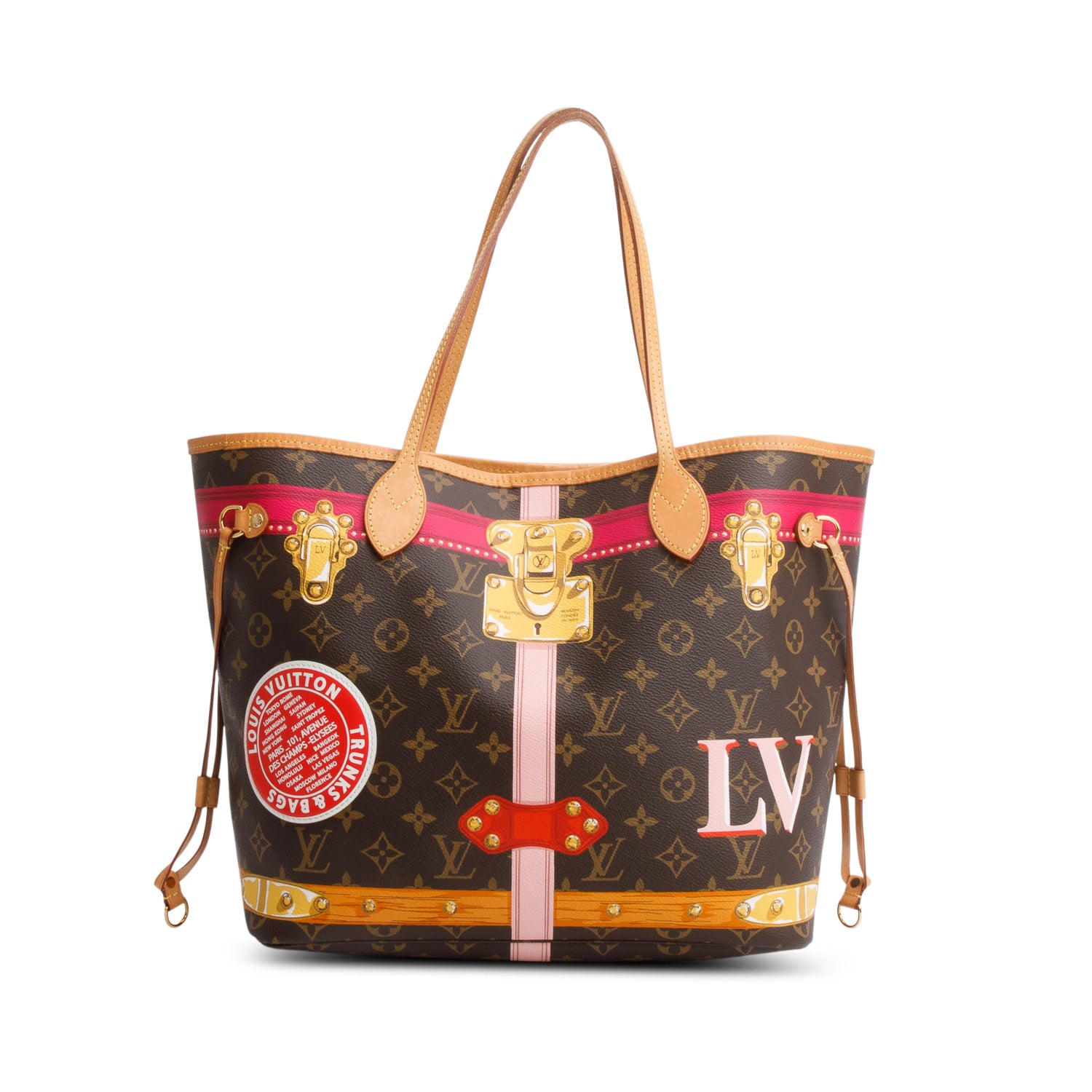 Louis Vuitton Monogram Summer Trunks Neo Neverfull MM w/ Pouch