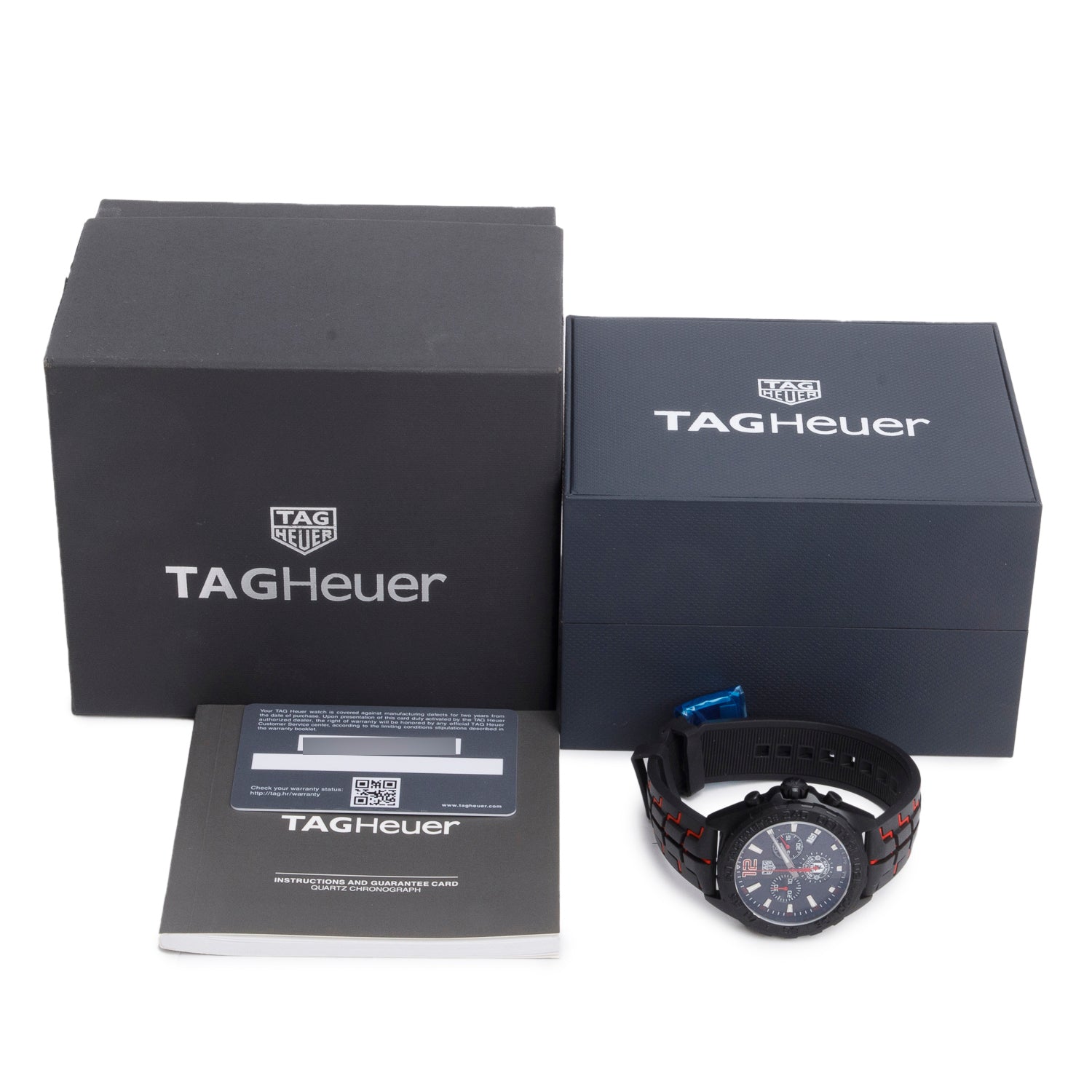 Tag Heuer Black PVD Stainless Steel Formula 1 Manchester United Limited Edition 43 MM Quartz Chronograph Watch Black Dial CAZ101J w/ Box & Papers