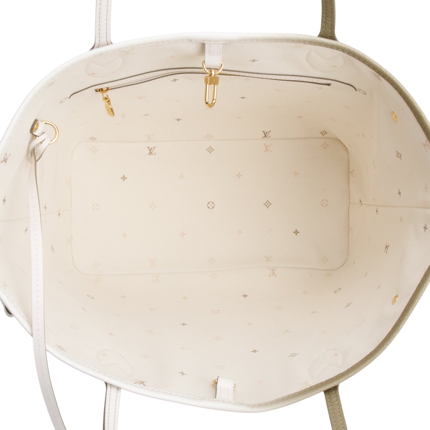 Louis Vuitton Monogram Sunset Khaki Giant Spring in The City Neverfull MM w/ Pouch