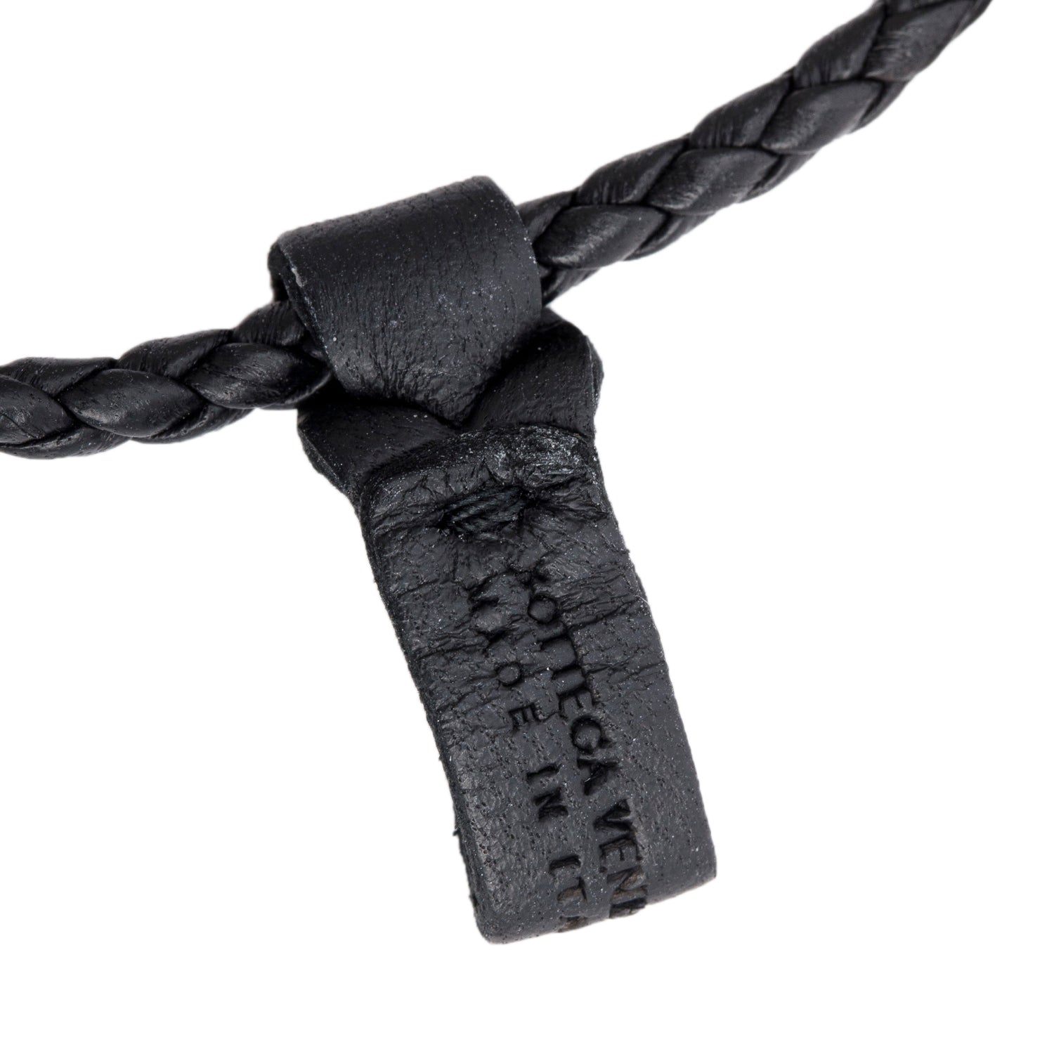 Bottega Veneta Black Intrecciato Leather Double Strand Bracelet
