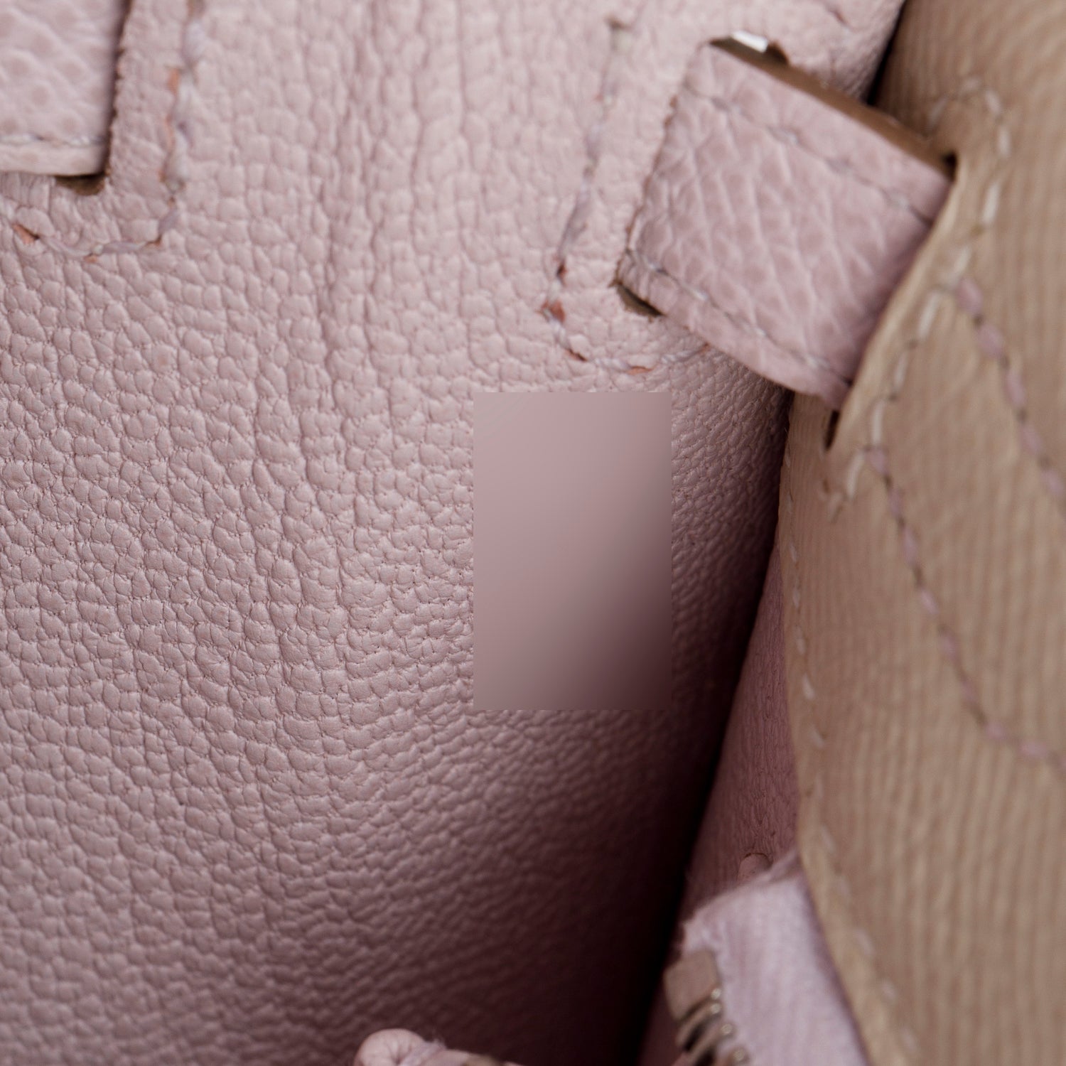 Hermes 2023 Craie/Mauve Pale/Gold Veau Epsom Kelly II Sellier 25 w/ Box & Strap