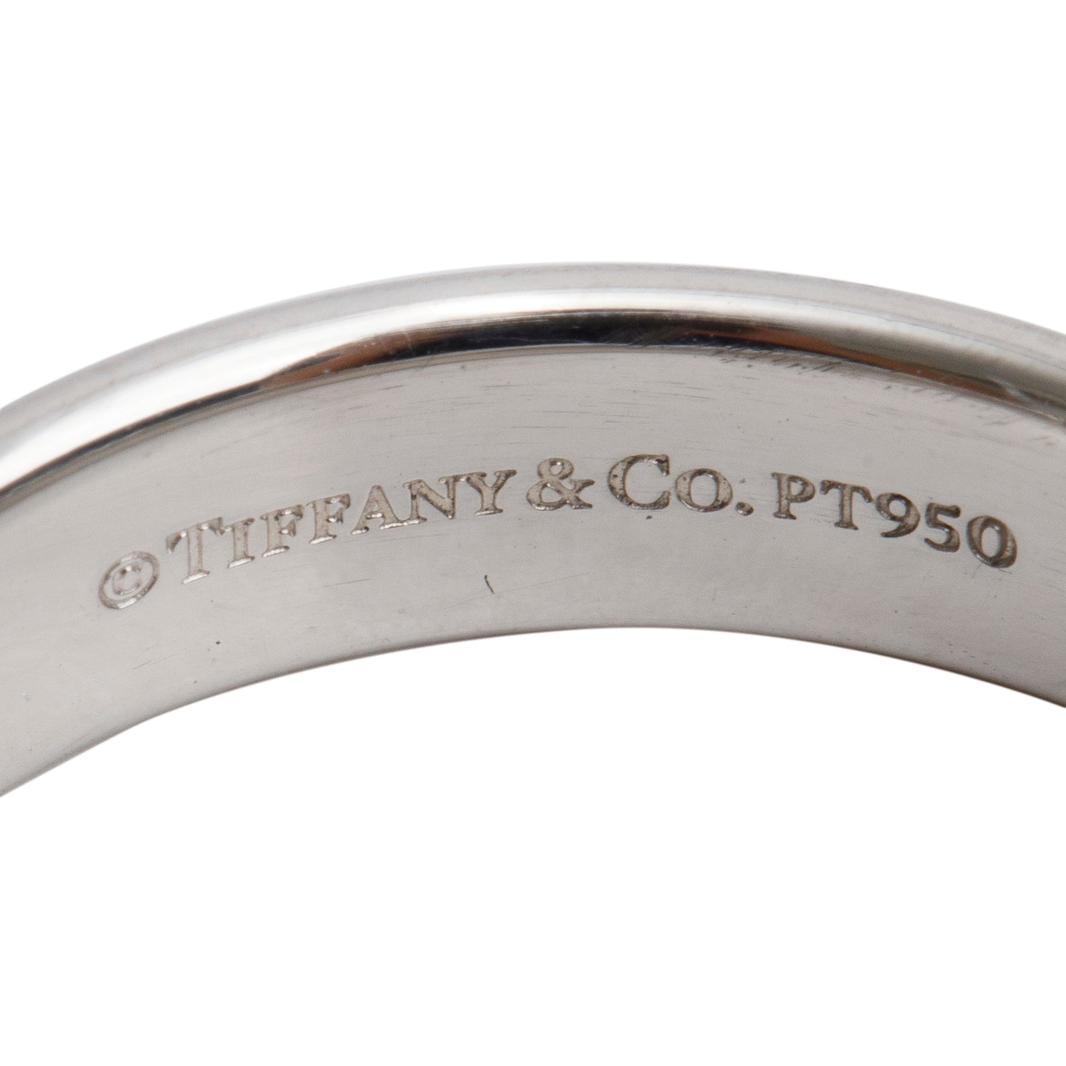 Tiffany & Co. Forever Platinum 4.5 MM Wedding Band Ring, Size 8