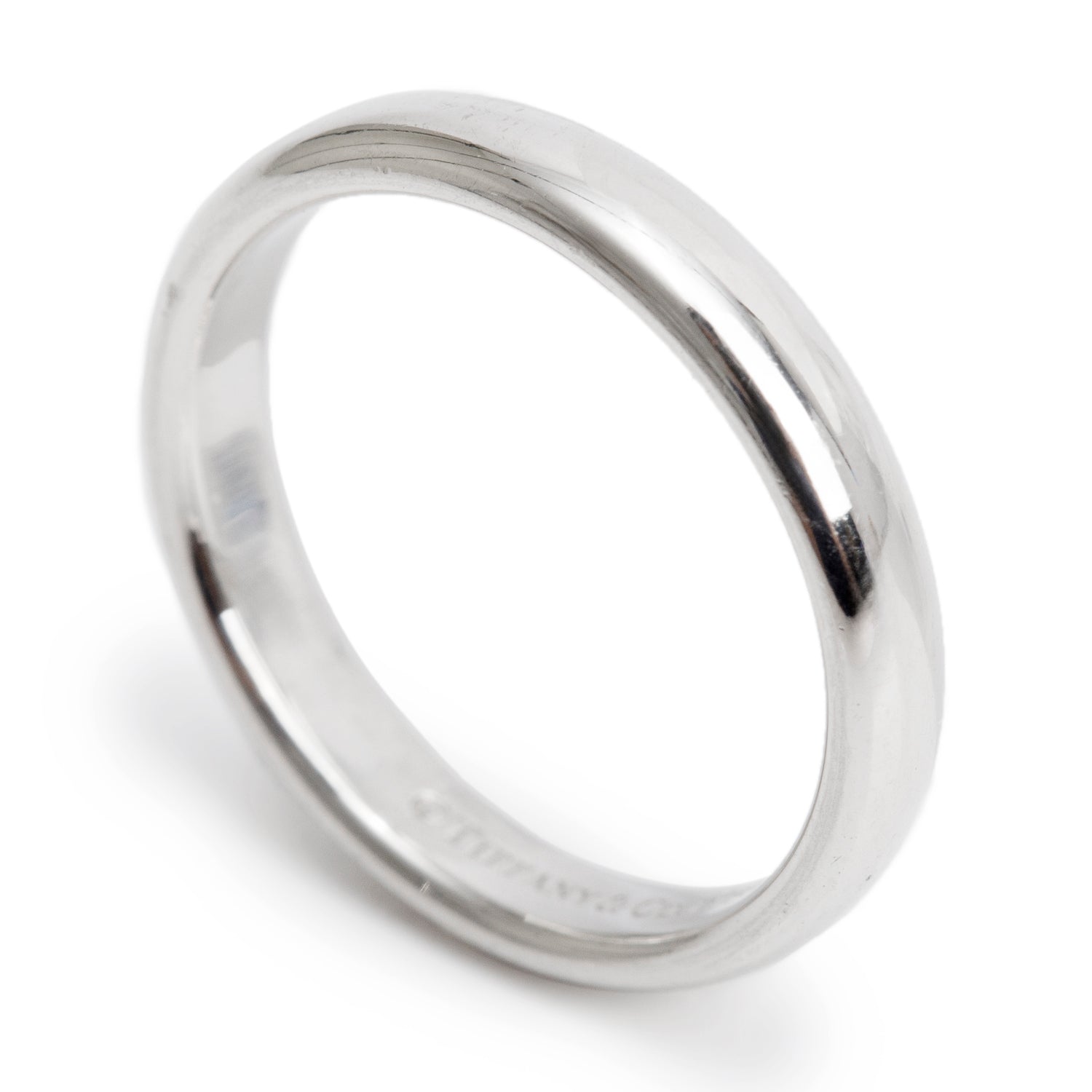 Tiffany & Co. Forever Platinum 3 MM Wedding Band Ring, Size 5