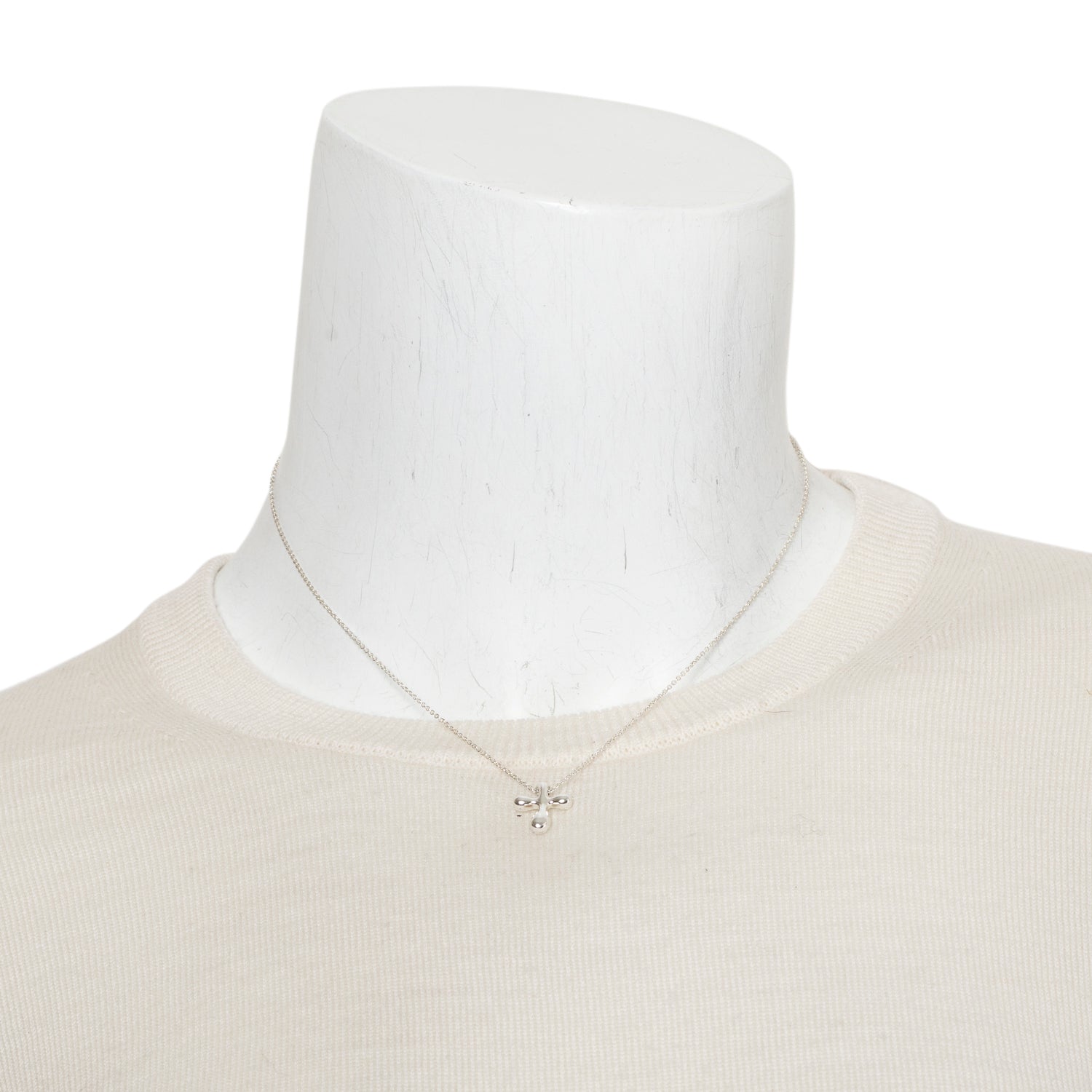 Tiffany & Co. Elsa Peretti Sterling Silver Cross Pendant Necklace