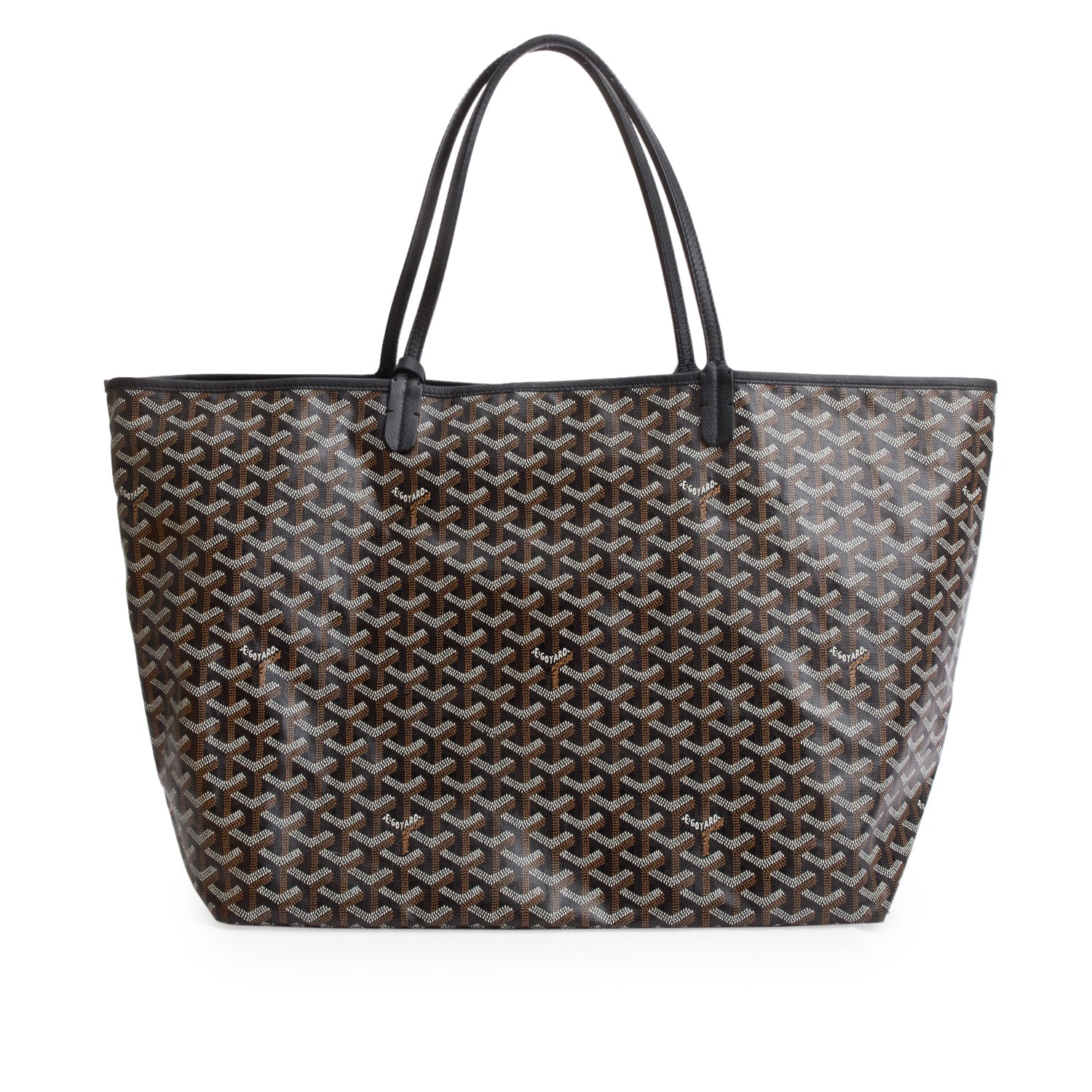 Goyard Black Monogram Canvas Saint Louis Tote GM w/ Pouch & Receipt