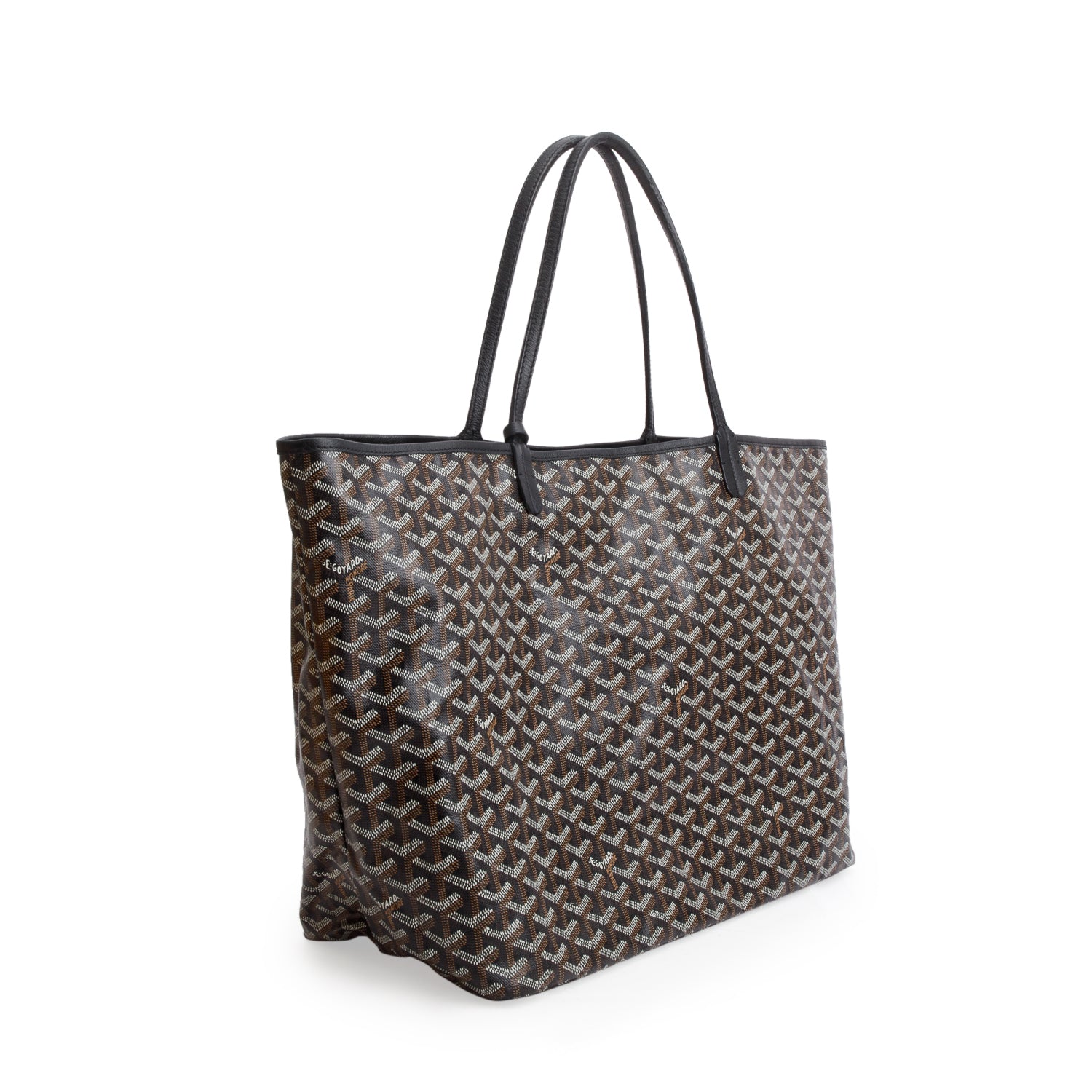 Goyard Black Monogram Canvas Saint Louis Tote GM w/ Pouch & Receipt