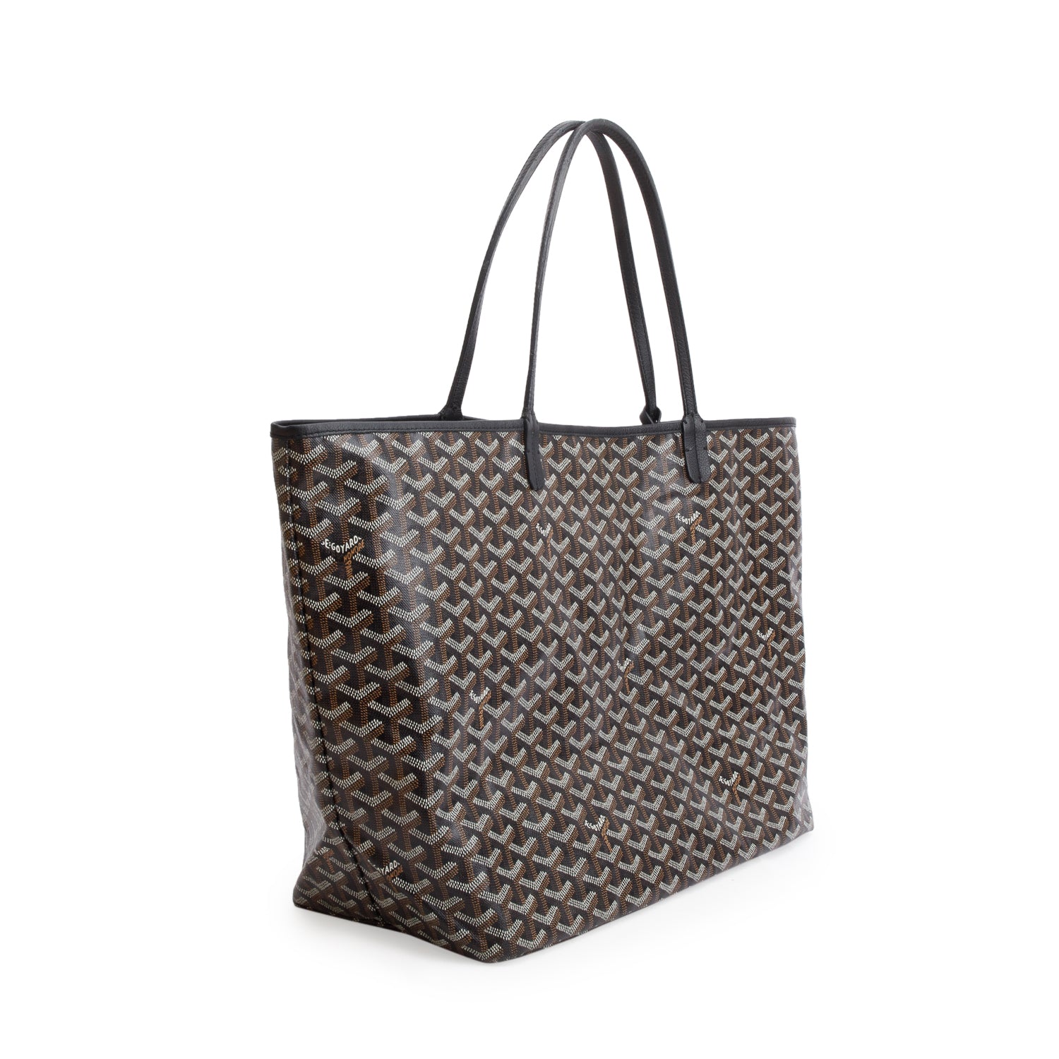 Goyard Black Monogram Canvas Saint Louis Tote GM w/ Pouch & Receipt