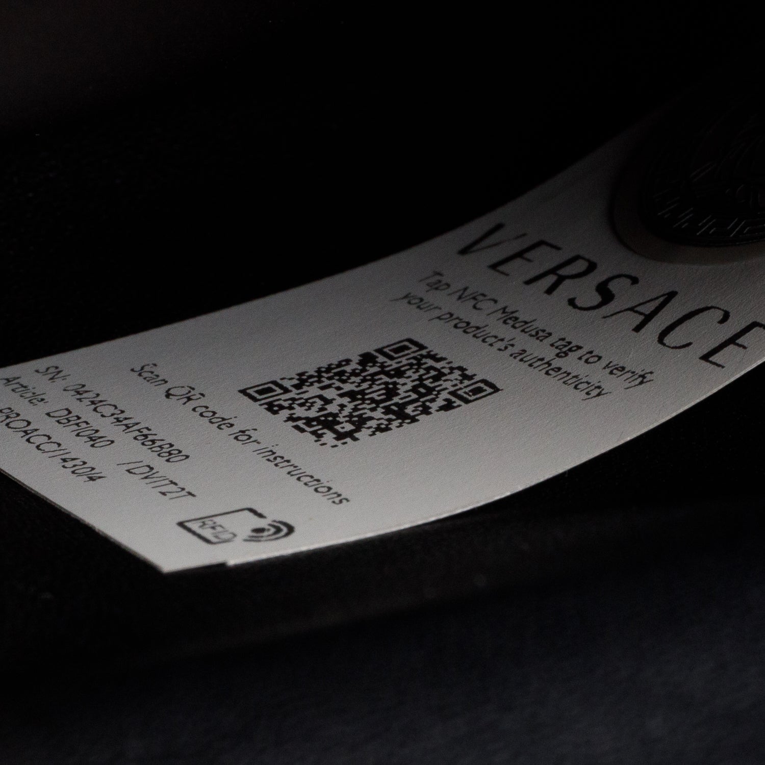 Versace Black Grained Leather La Medusa Small Handbag w/ Straps