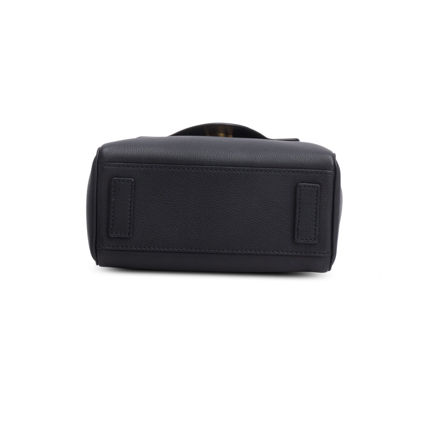 Versace Black Grained Leather La Medusa Small Handbag w/ Straps