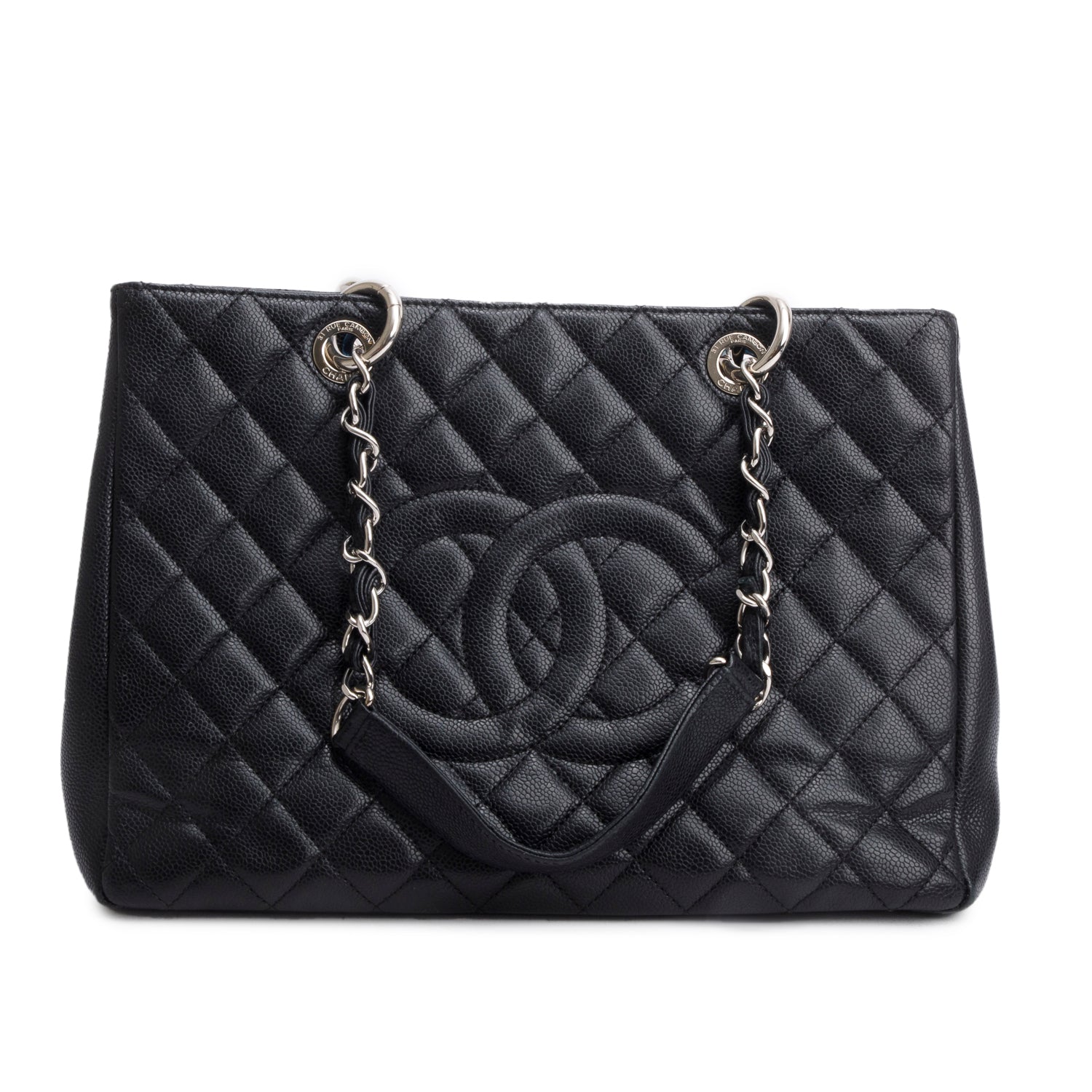 Chanel Black Caviar Leather Grand Shopping Tote (GST)